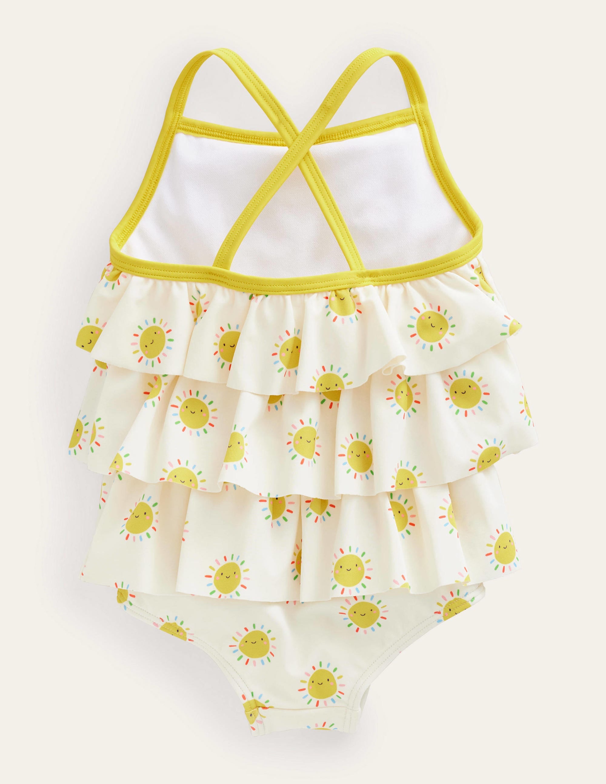 Tiered Frilly Swimsuit-Multi Rainbow Suns - Image 2