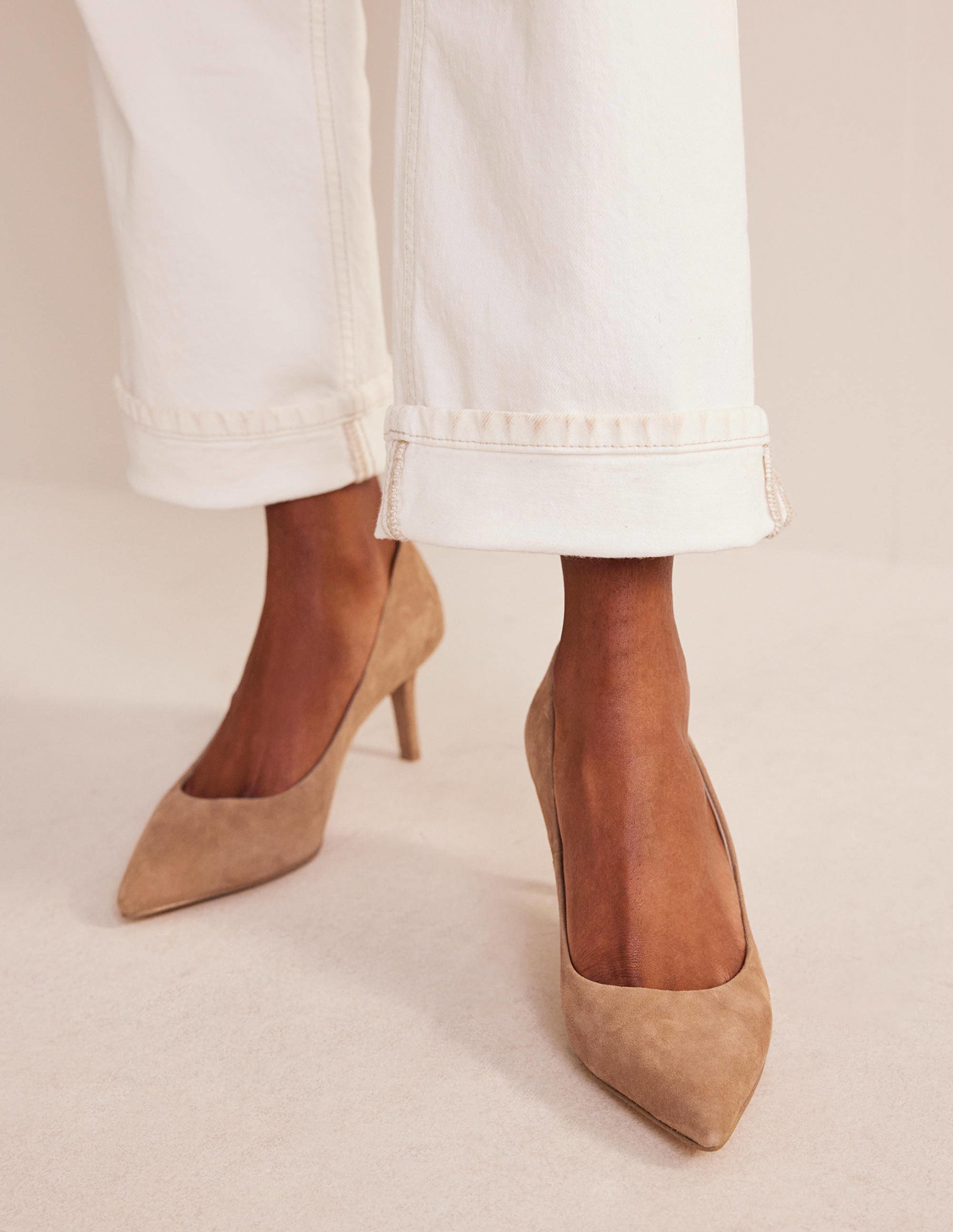 Classic Suede Heels-Maple Sugar Suede - Image 1