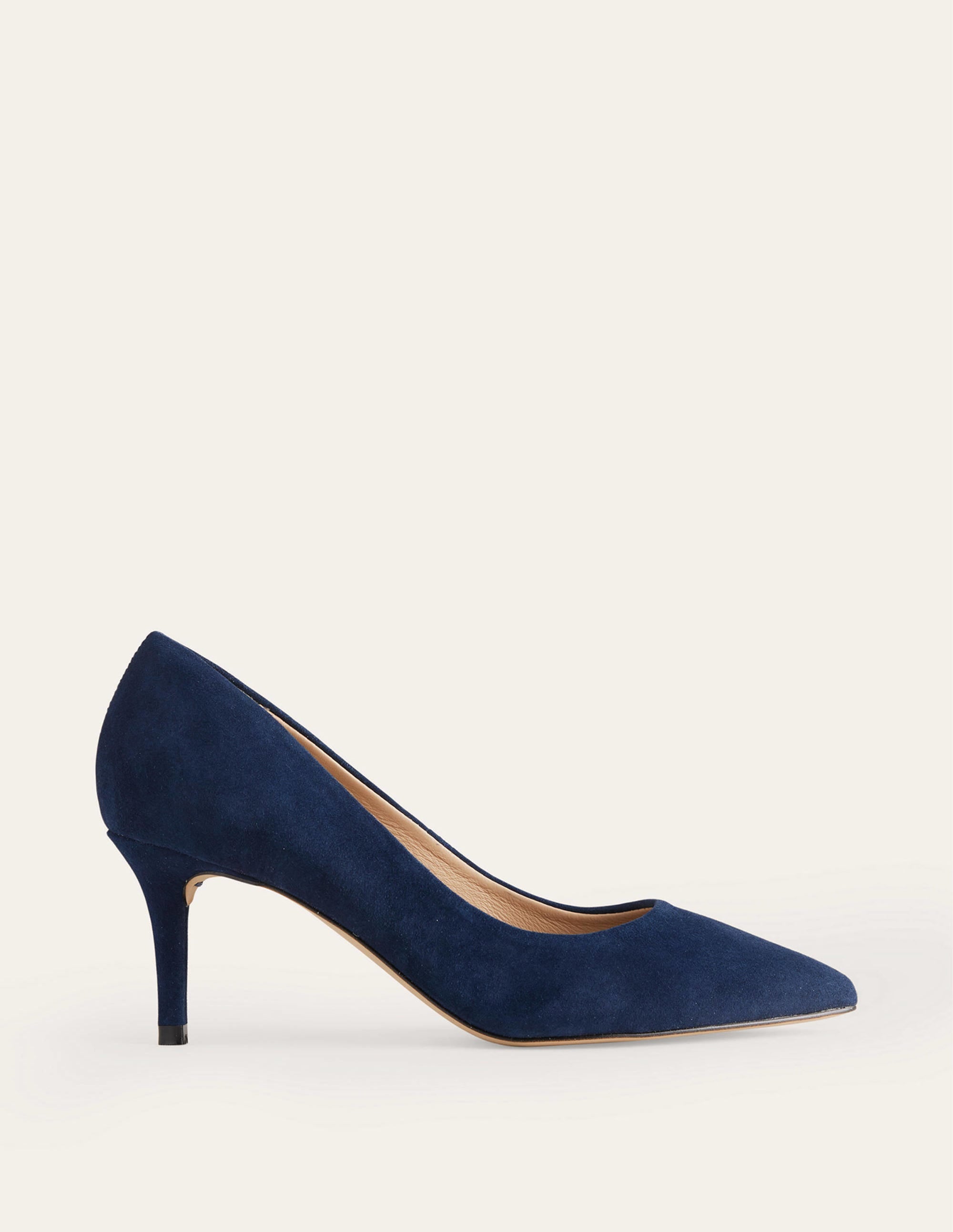 Classic Suede Heels-Navy - Image 1