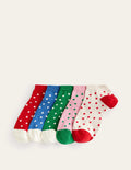 5 Pack Trainer Socks-Spot