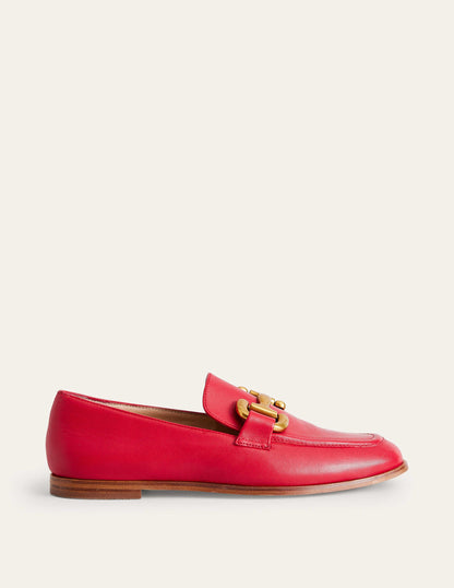 Iris Snaffle Loafers-Pillarbox Red