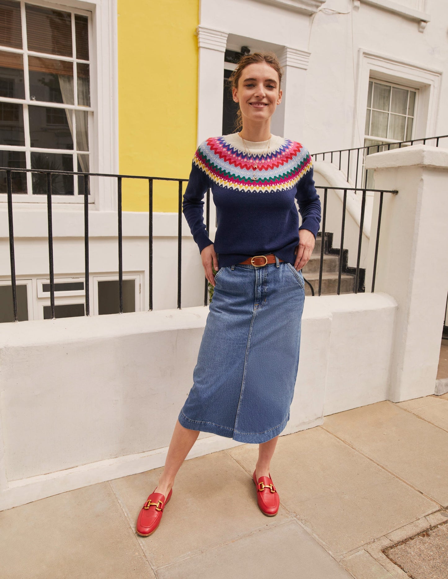 Iris Snaffle Loafers-Pillarbox Red