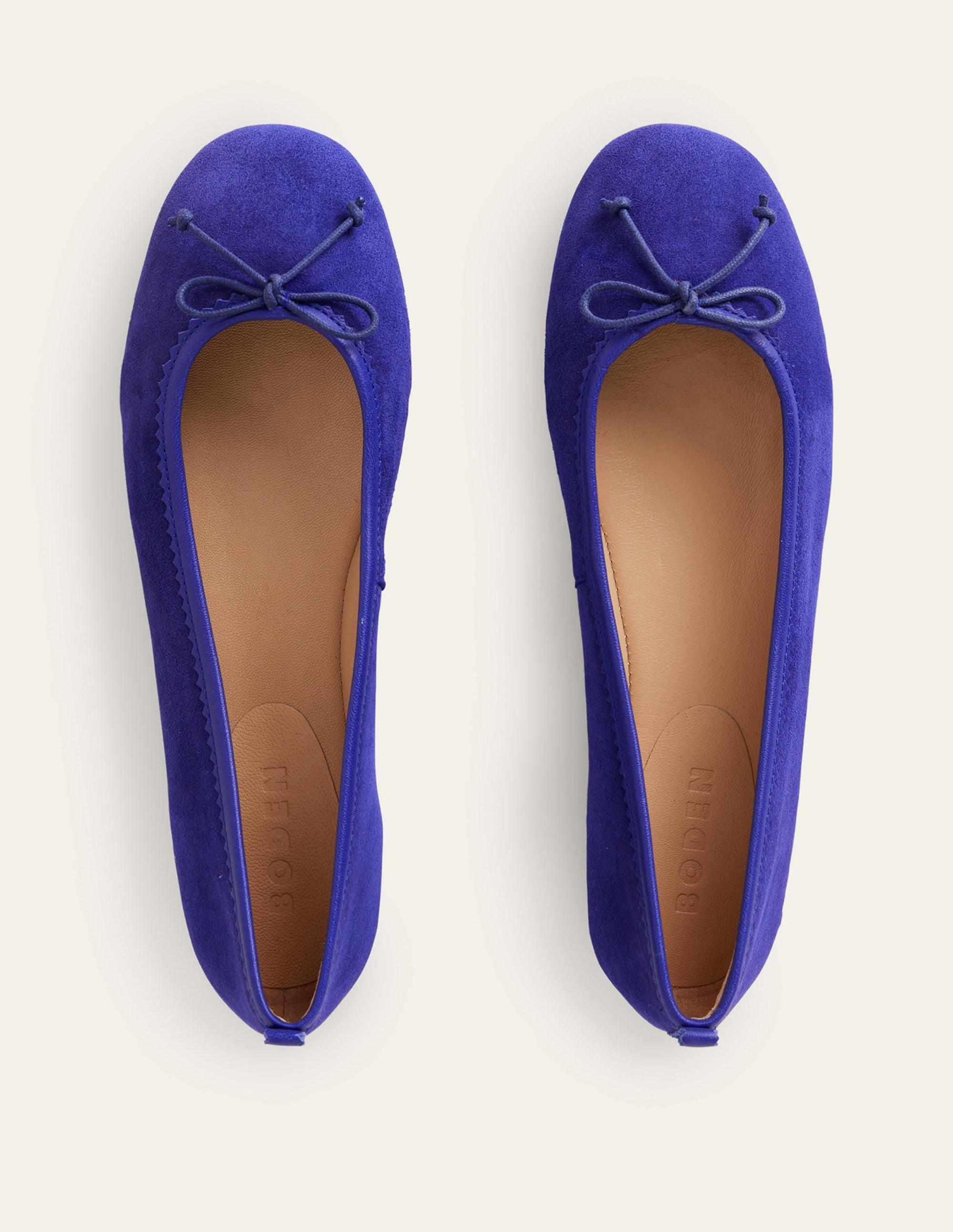 Kitty Flexi Sole Ballet Flats-Lapis Blue Suede - Image 5