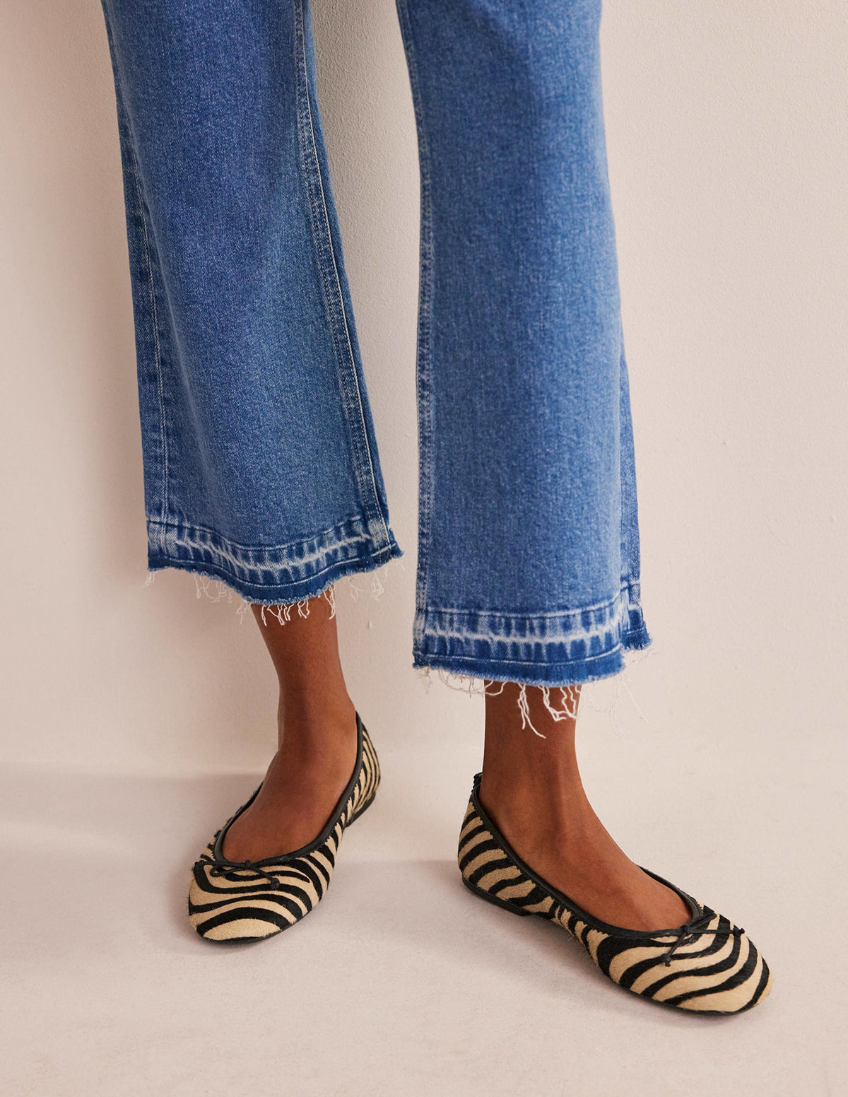 Kitty Flexi Sole Ballet Flats-Zebra Pony Hair-1
