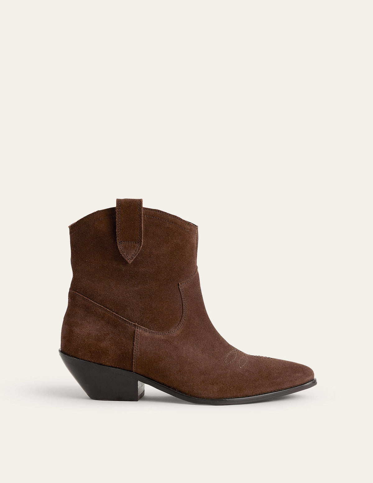 Western Ankle Boots-Chocolate Suede-3