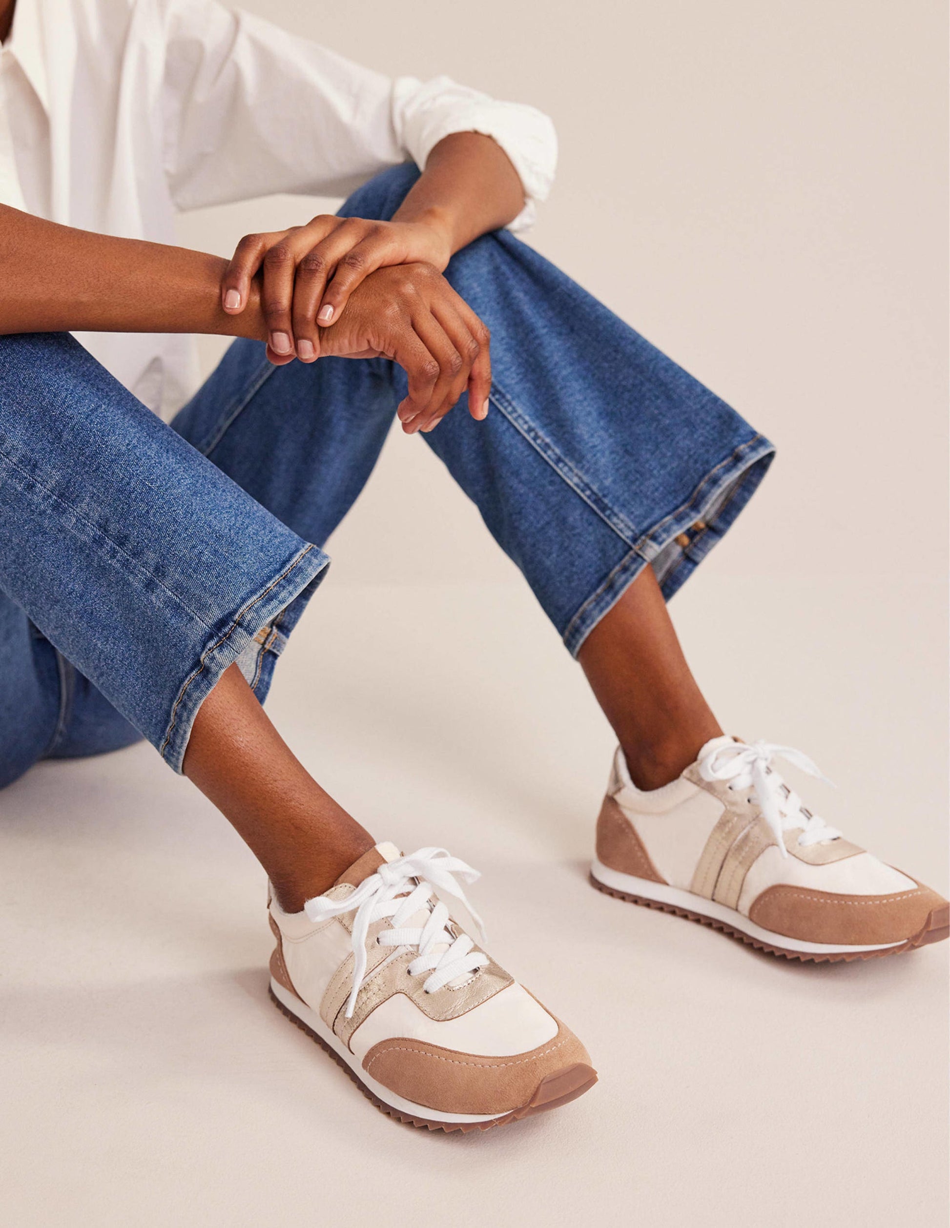 Runner Sneakers-Maple Sugar, Gold,-1