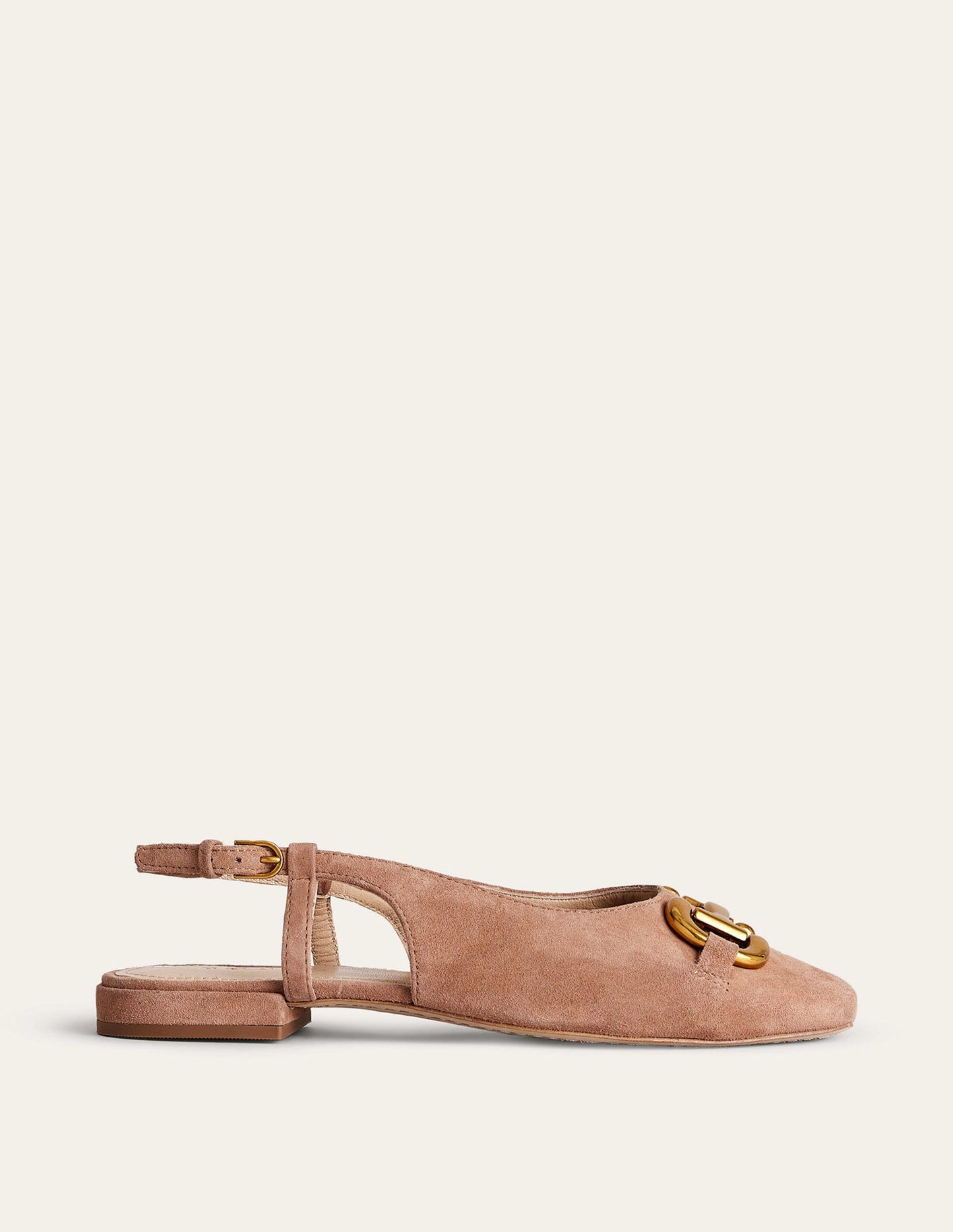 Iris Snaffle Slingback Flats-Ginger Snap Suede
