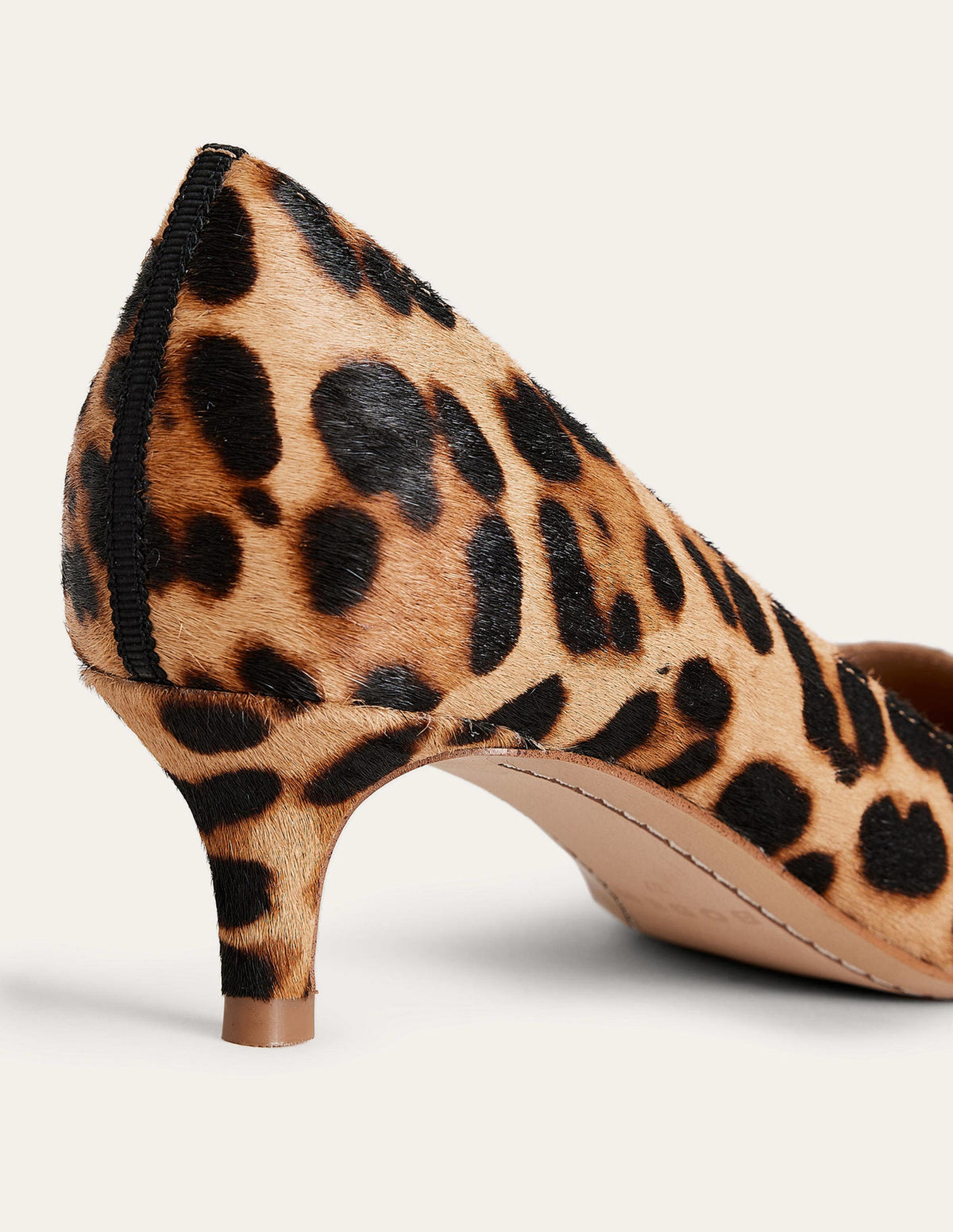 Lara Low-Heeled Court Shoes-Leopard Pony - Image 4