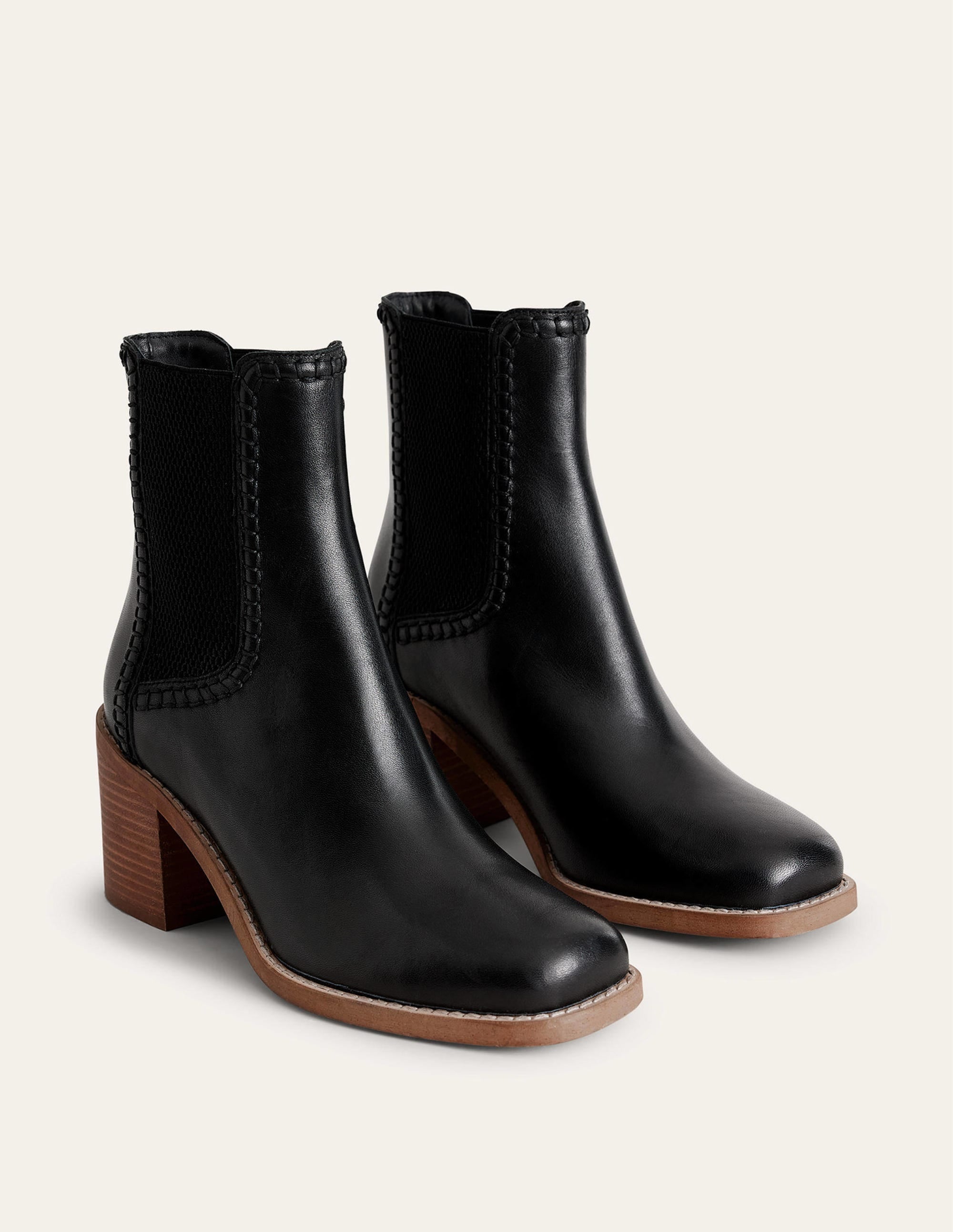 Block-Heel Chelsea Boots-Black - Image 3