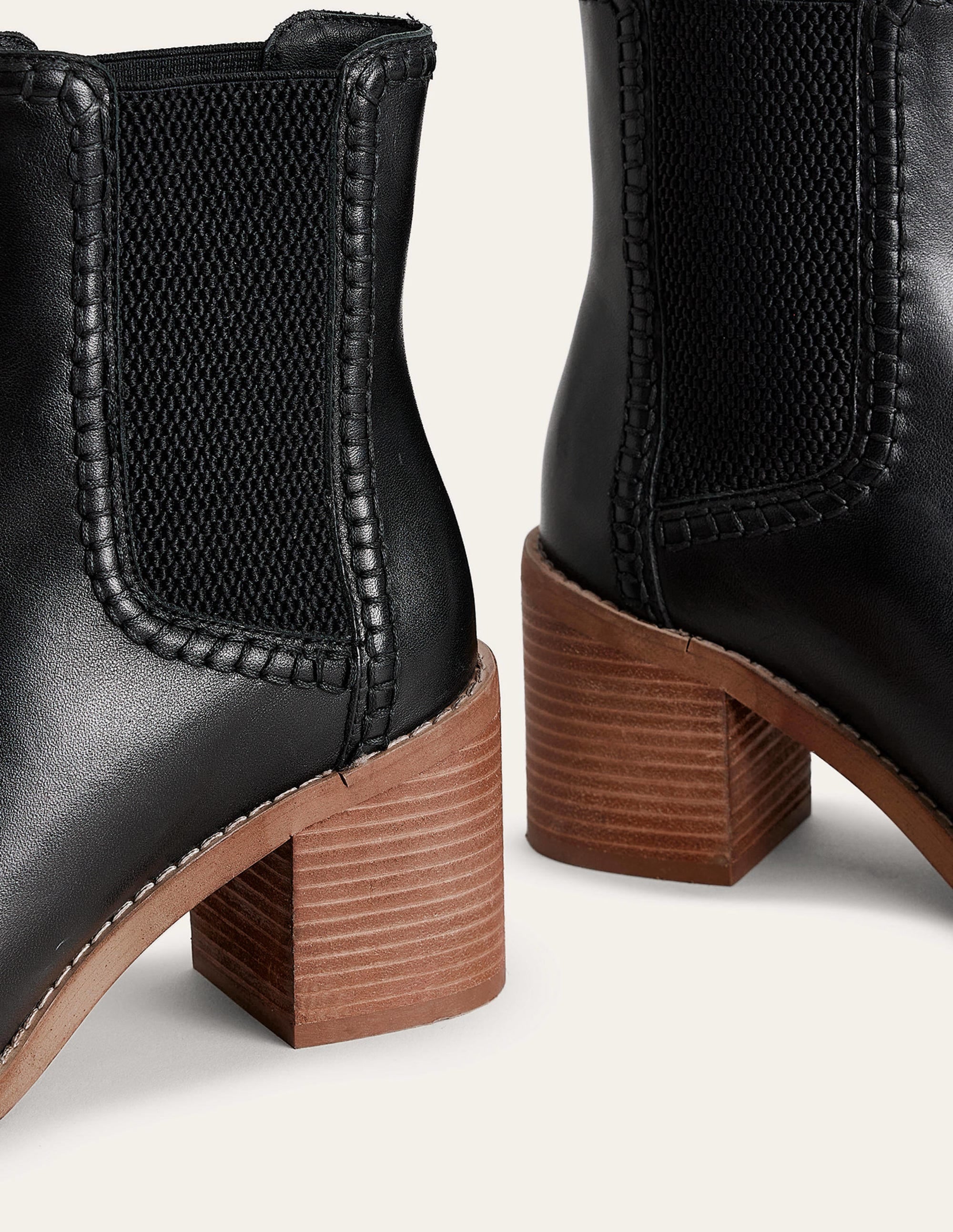 Block-Heel Chelsea Boots-Black - Image 4
