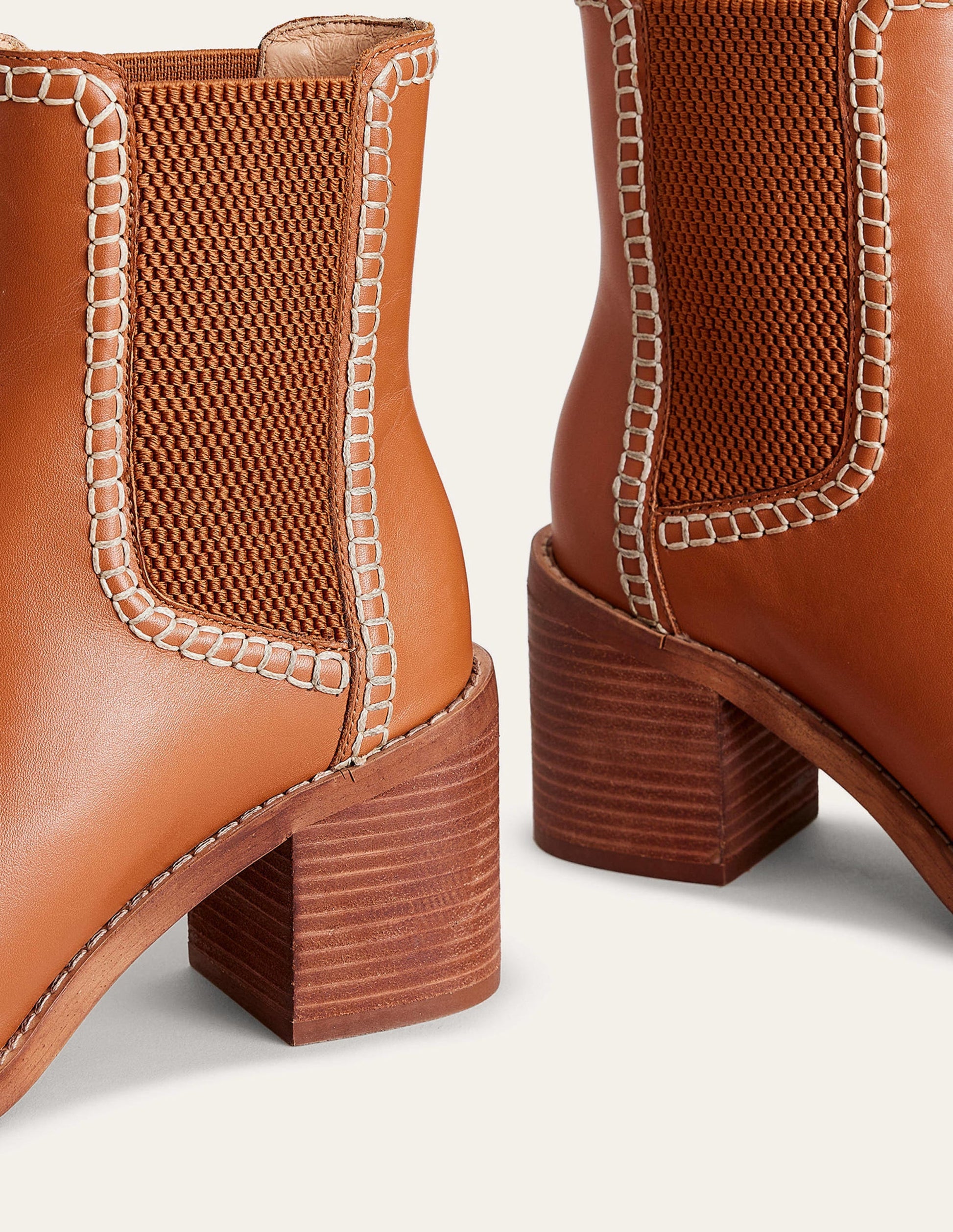 Block-Heel Chelsea Boots-Honey-4