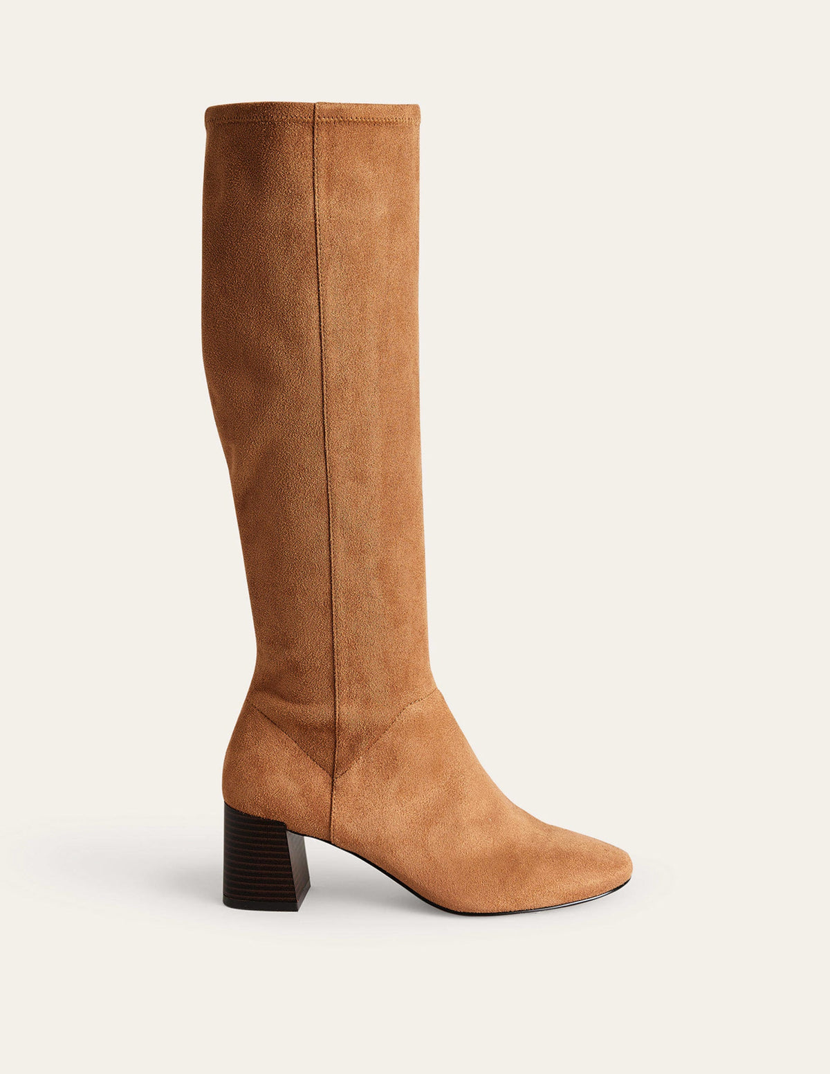 Cara Heeled Stretch Knee Boots-Acorn-2
