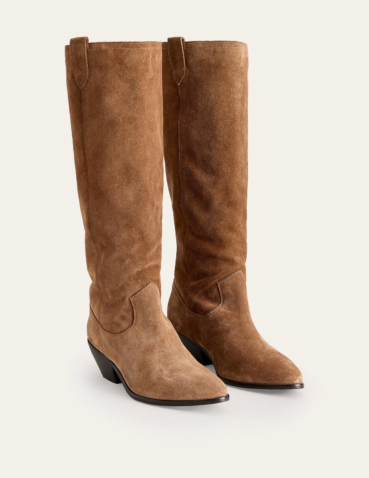Western Knee High Boots-Rusty Tan Suede-4