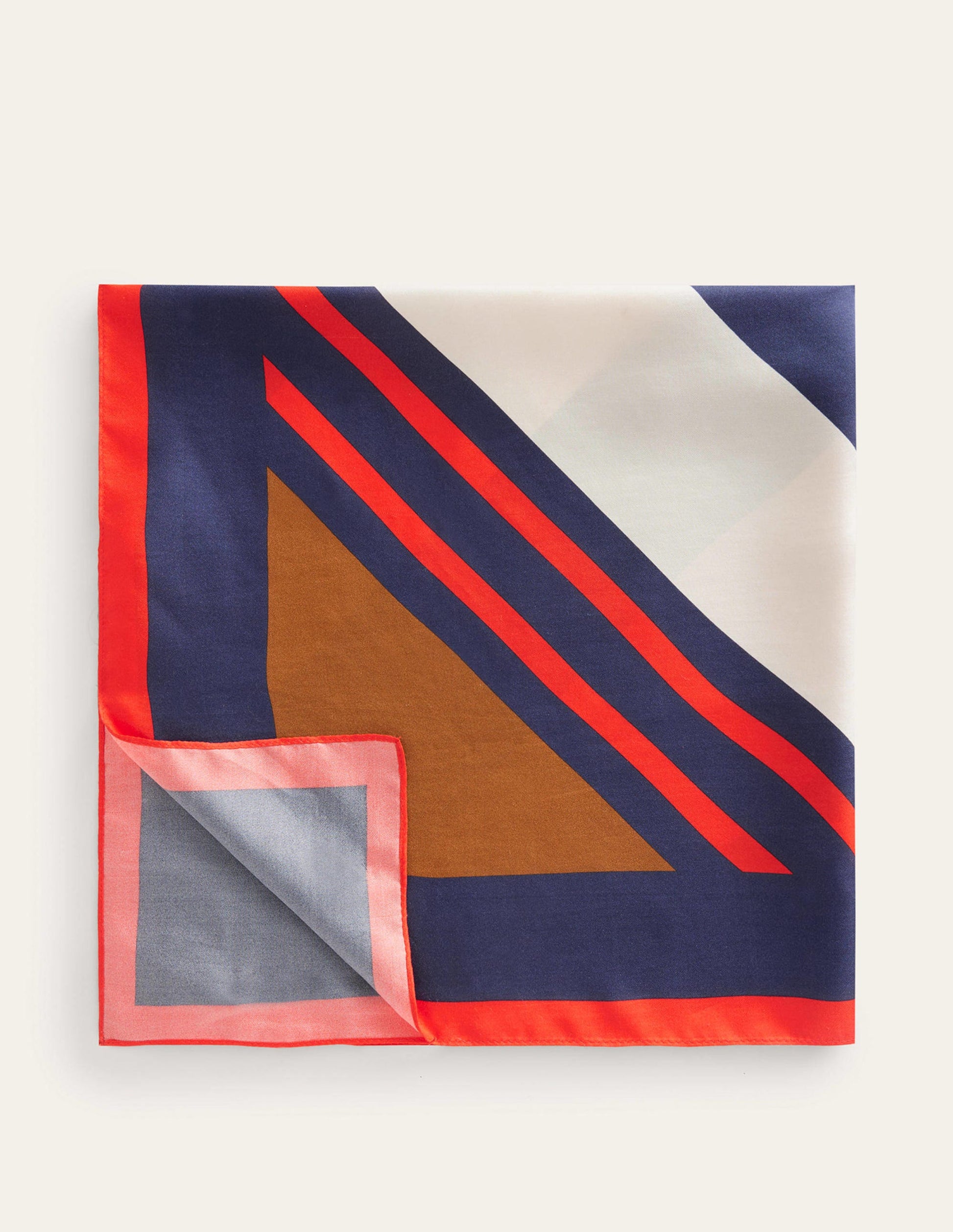 Elisabeth Silk Square Scarf-Multi Stripe-2