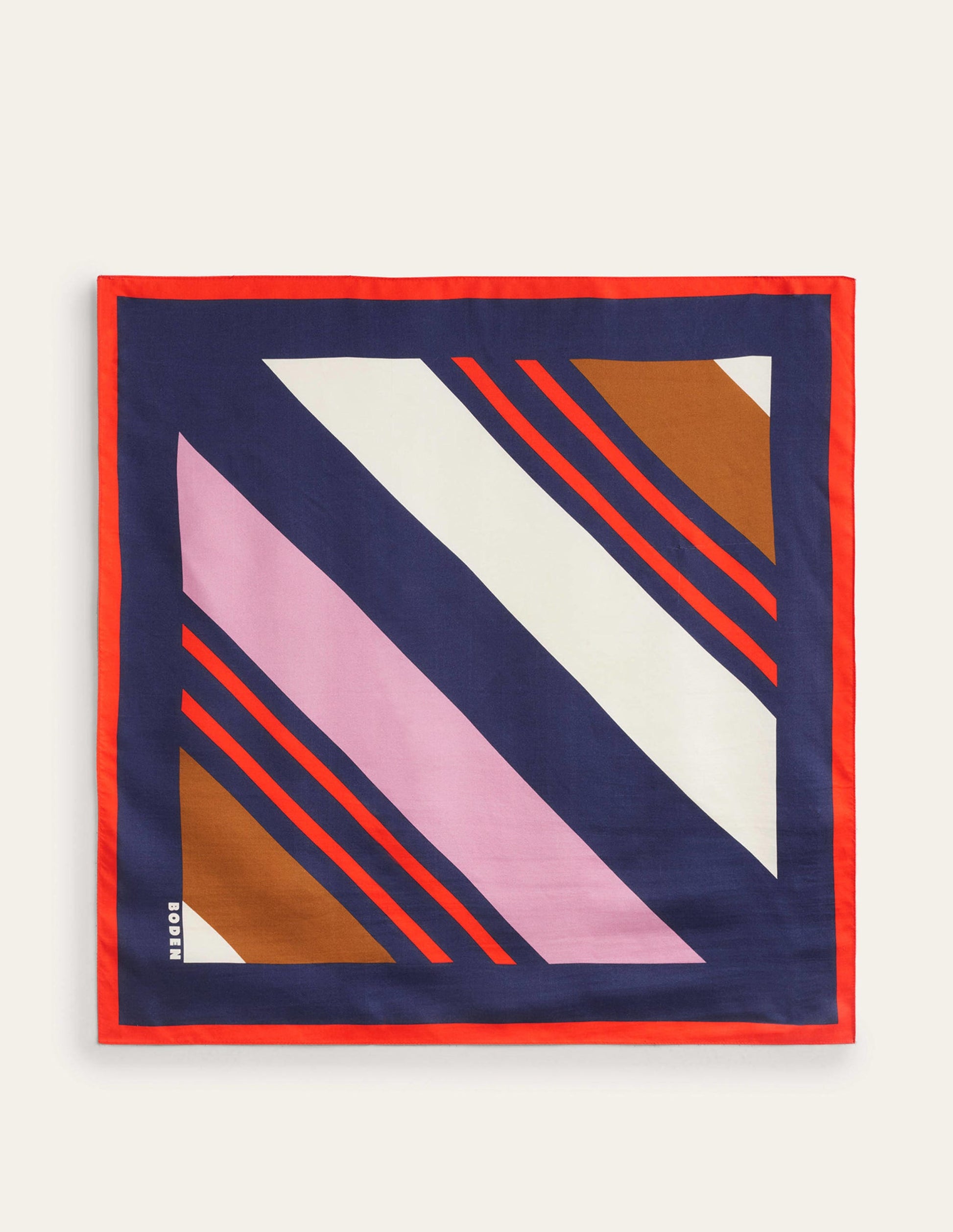 Elisabeth Silk Square Scarf-Multi Stripe-4