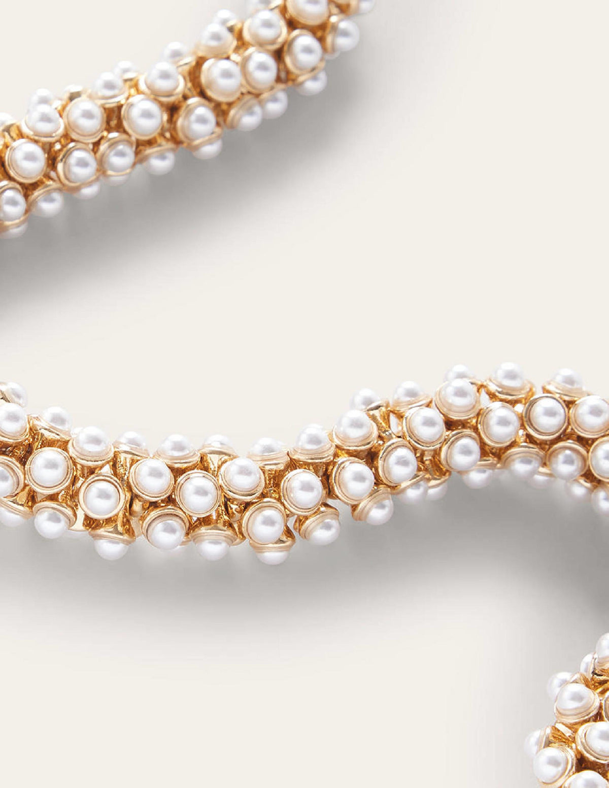 Cluster Pearl Necklace-Gold - Image 3