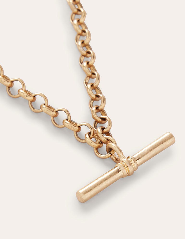 Bar Chain T-bar Chain Necklace-Gold Colour | Boden USA