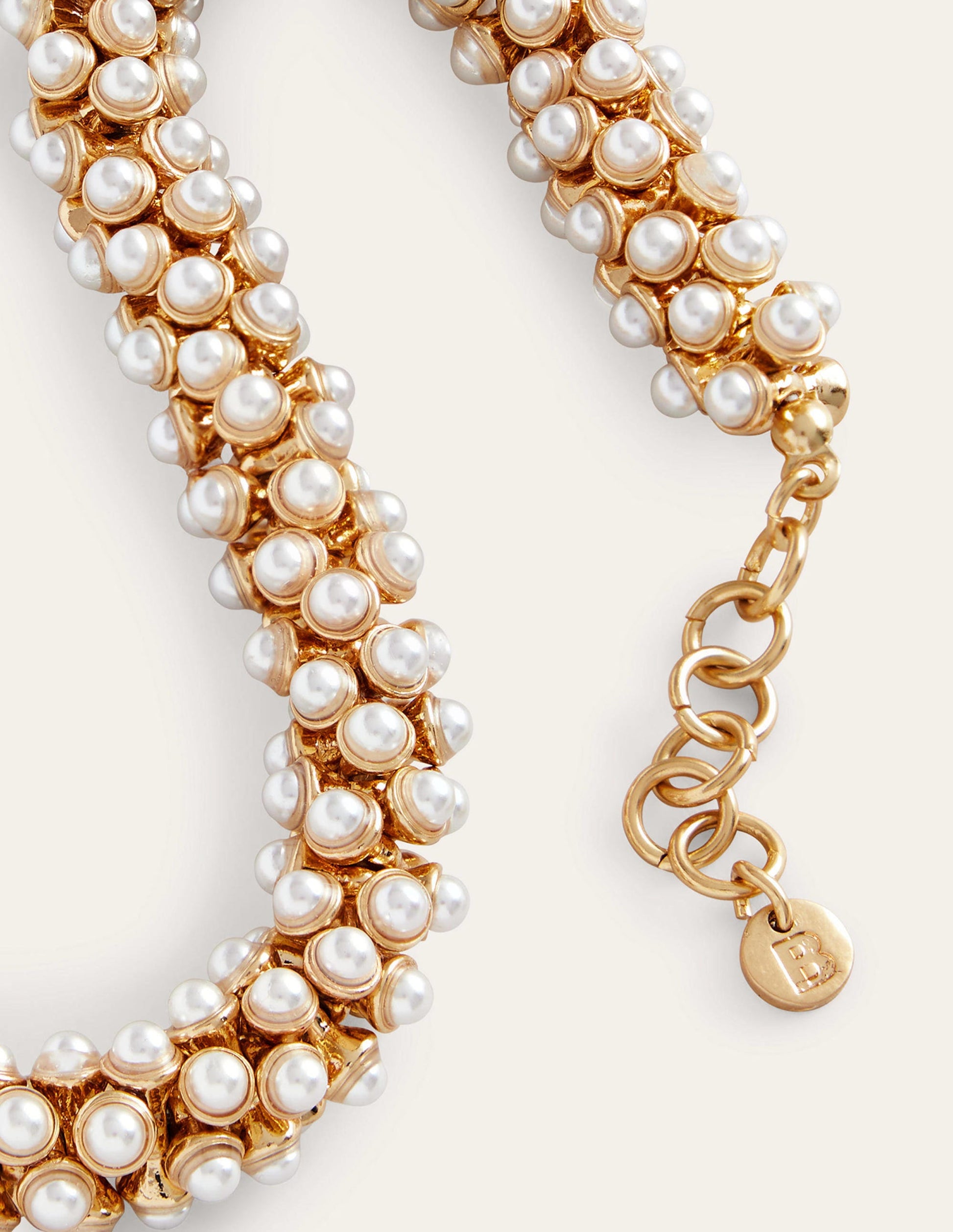Cluster Pearl Bracelet-Gold-3