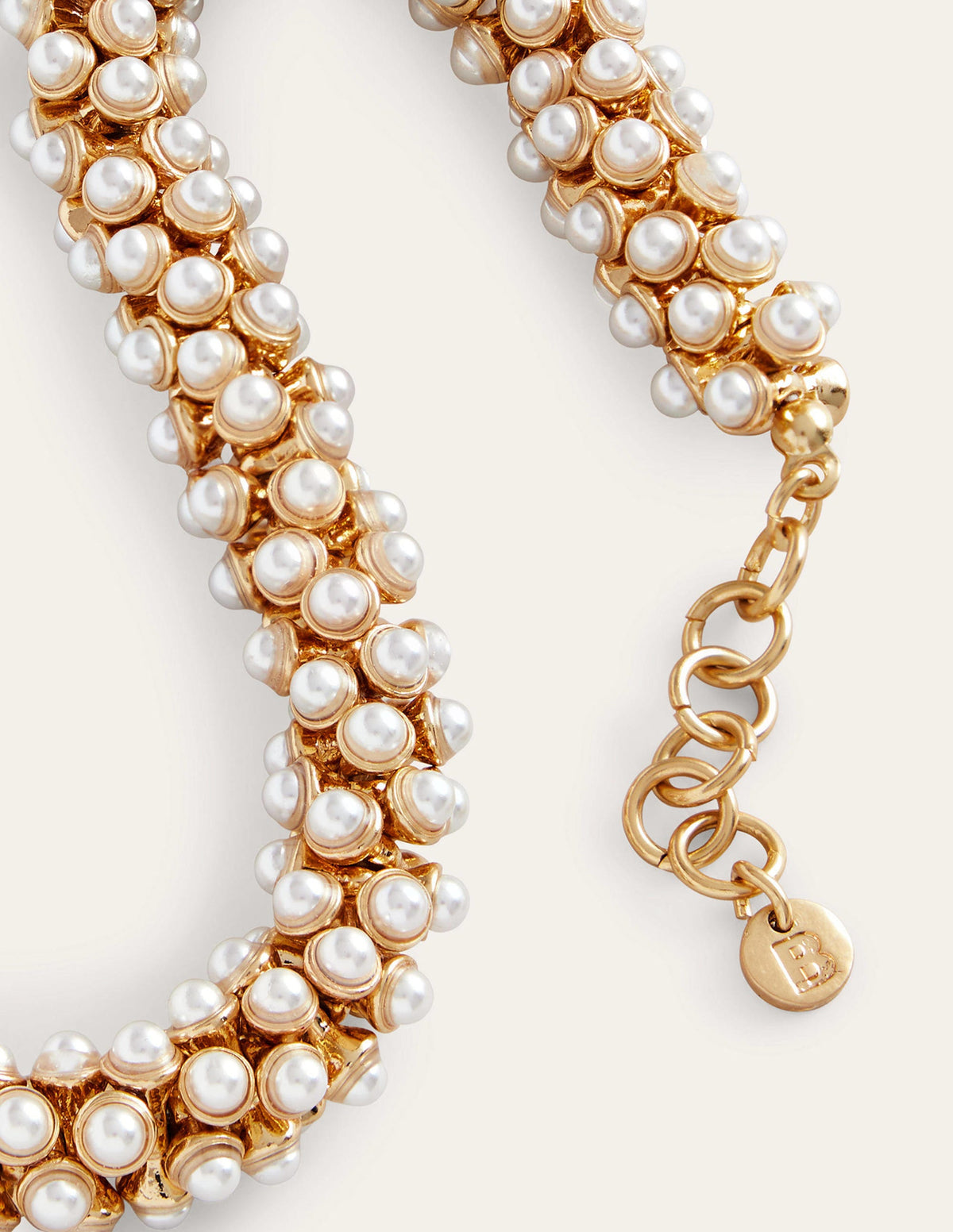 Cluster Pearl Bracelet-Gold - Image 3