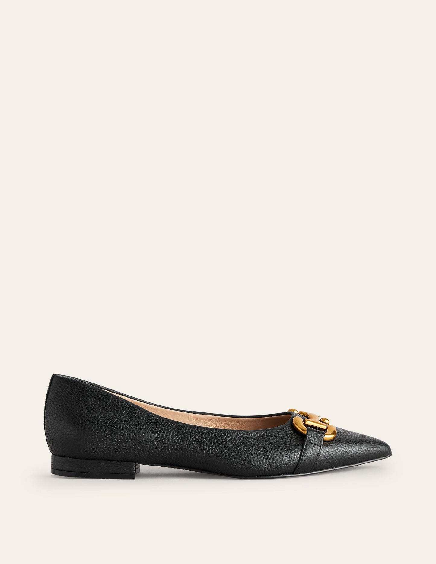 Iris Snaffle Ballet Flats-Black