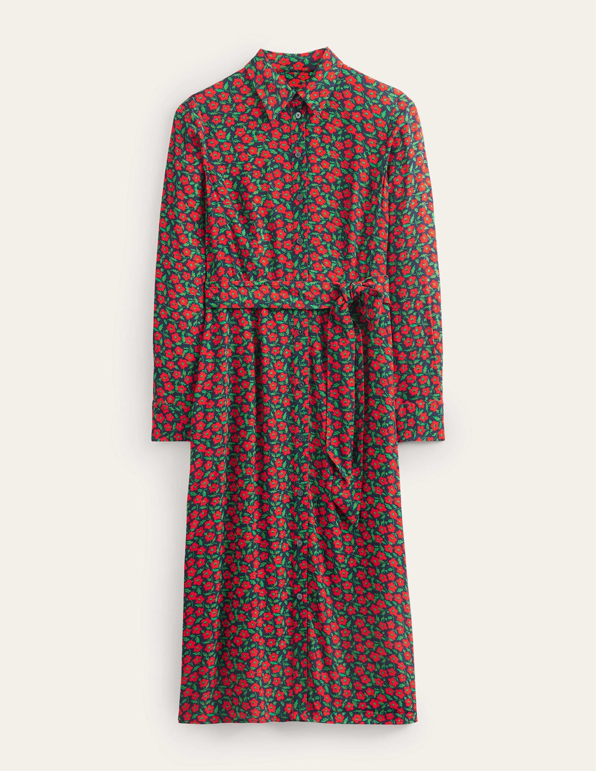 Kate Midi Shirt Dress-Hot Pepper, Petal Pop - Image 8