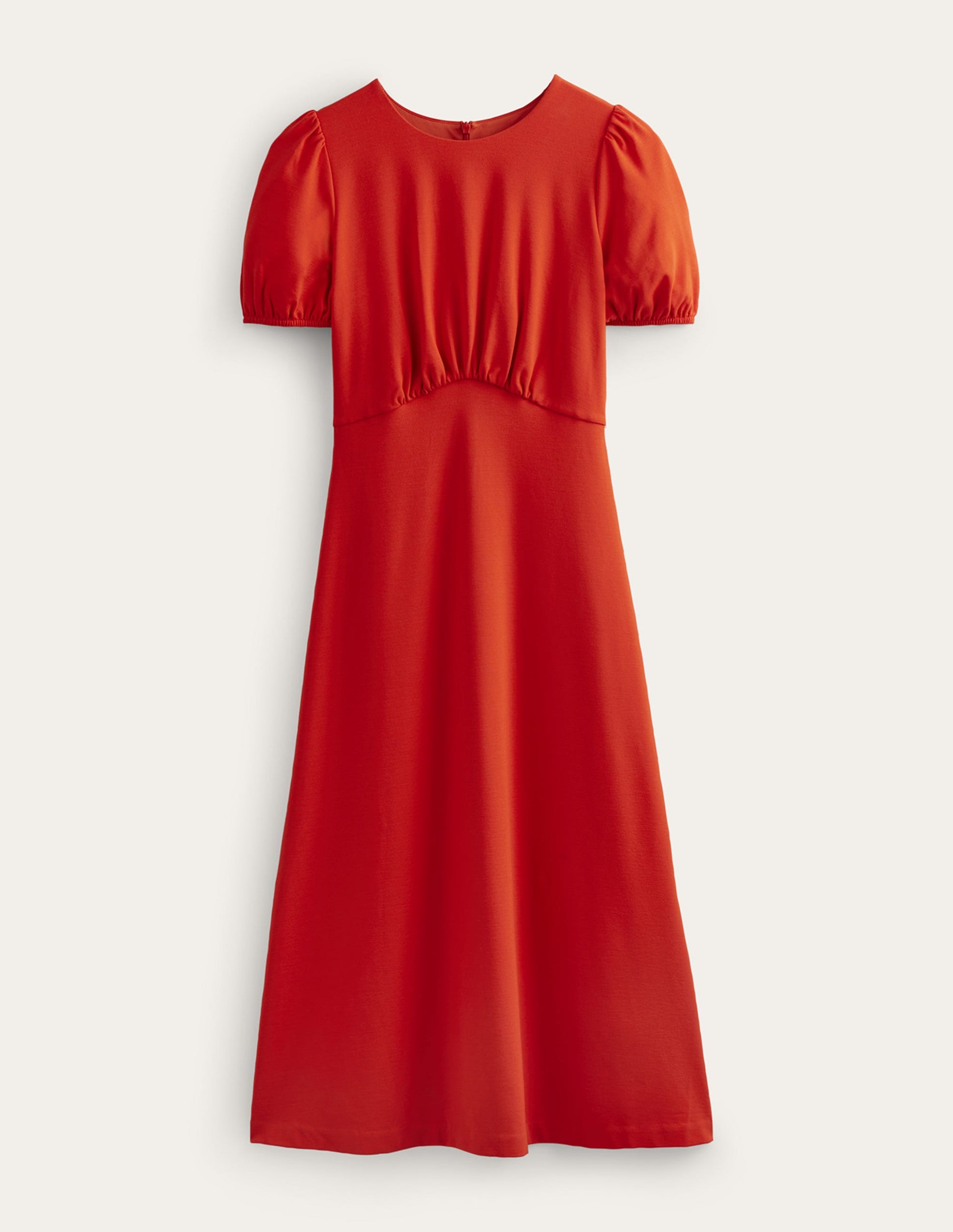 Nancy Ponte Midi Dress-Fiesta Orange-7