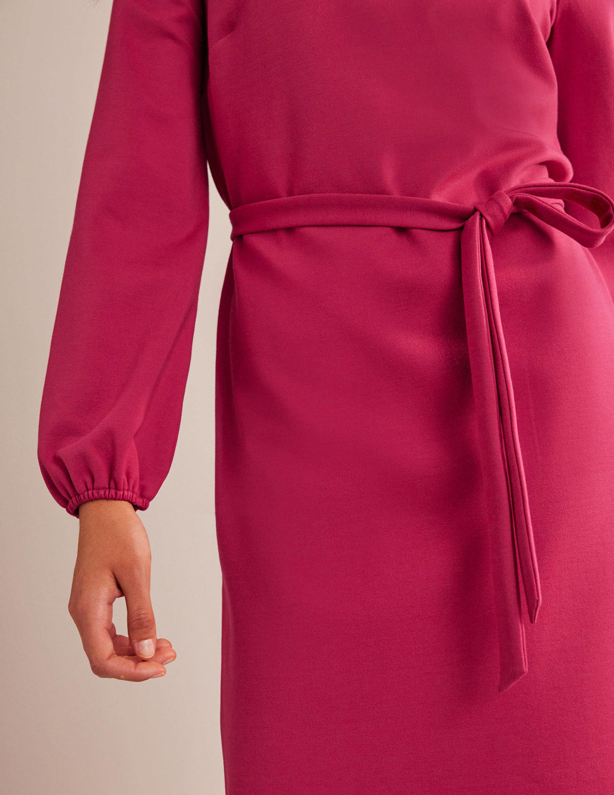 Violet Ponte Shift Dress-Warm Cranberry - Image 2