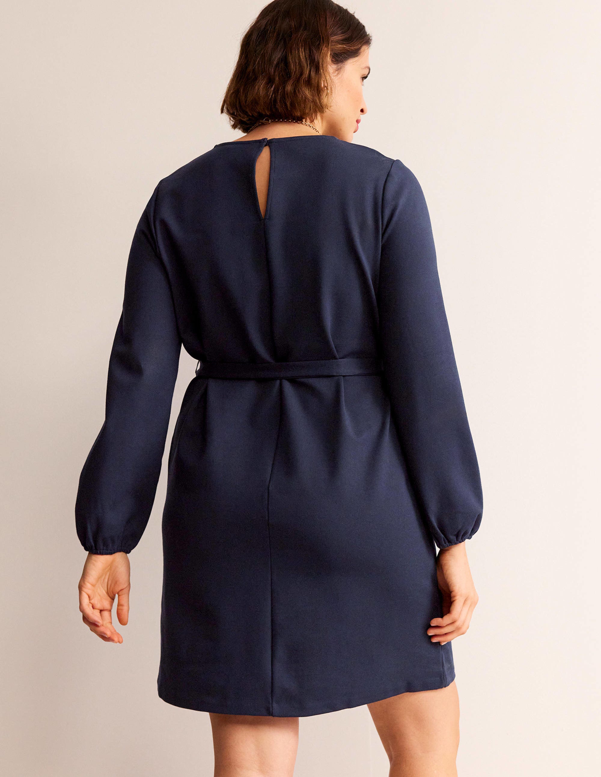 Violet Ponte Shift Dress-Navy - Image 6