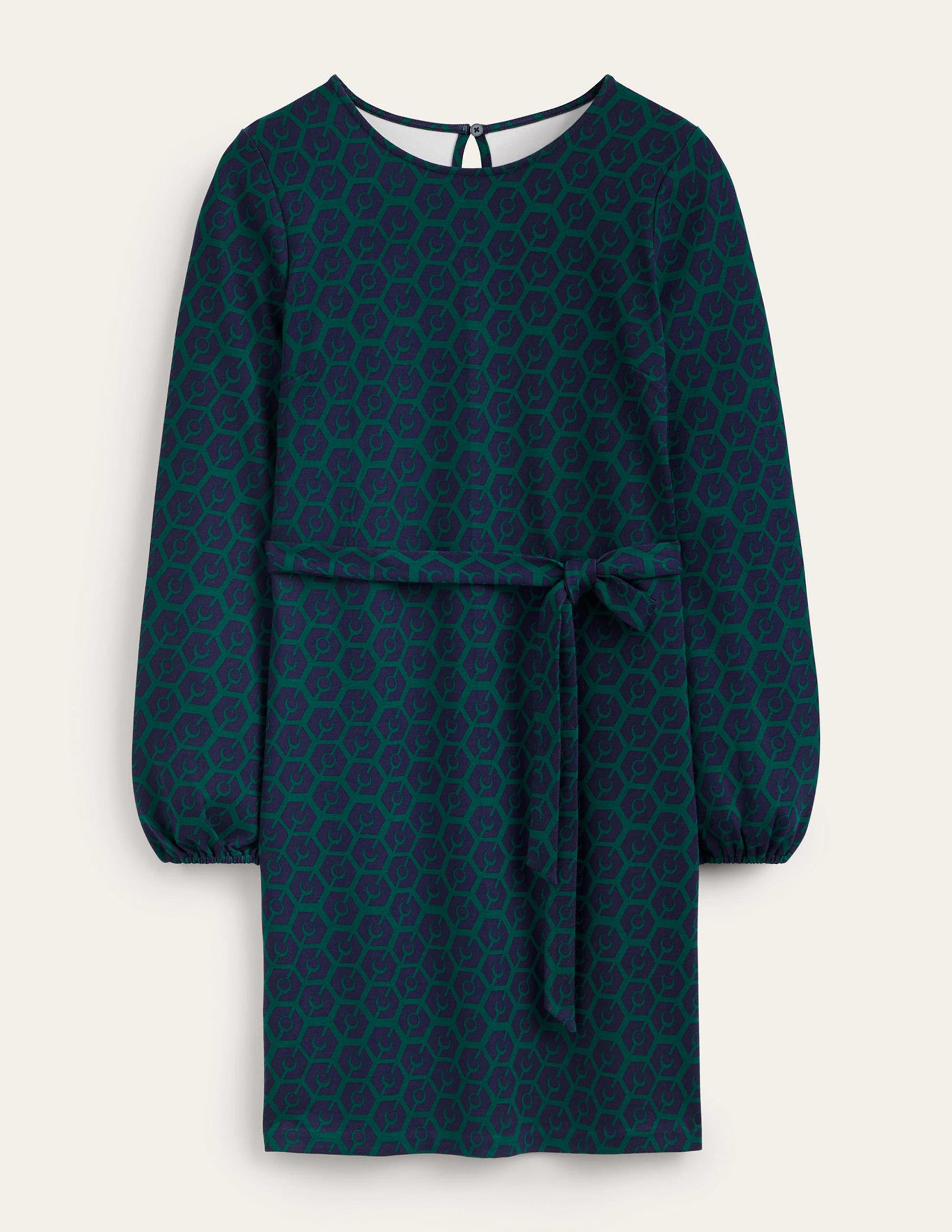 Violet Ponte Shift Dress-Emerald Night, Reverie-6