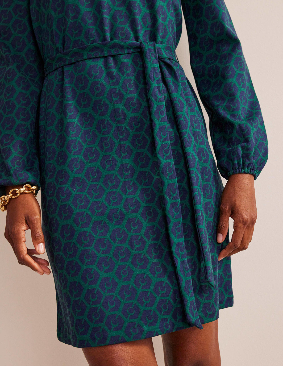Violet Ponte Shift Dress-Emerald Night, Reverie-2