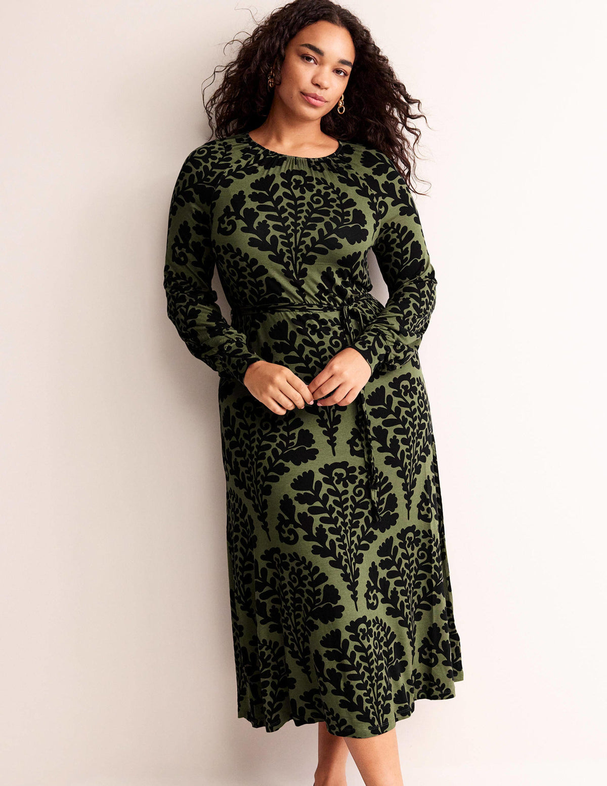 Placement Print Maxi Dress-Spruce, Blossomy - Image 5