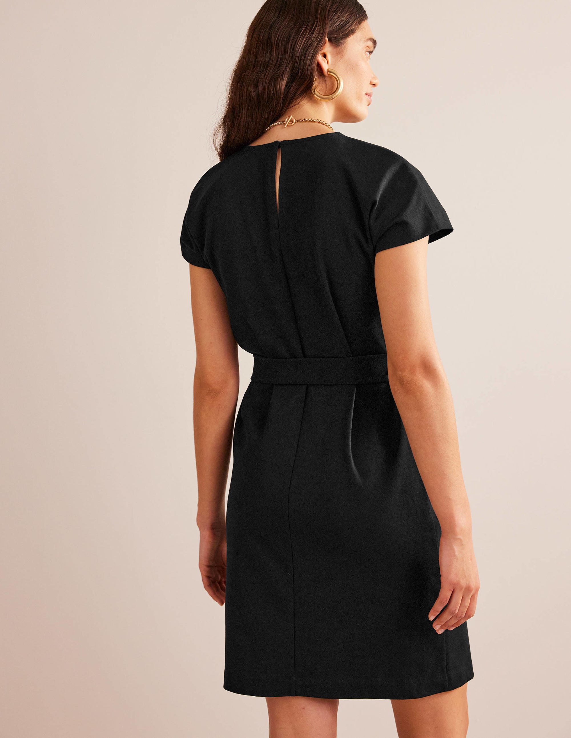 Tara Ponte T-Shirt Dress-Black - Image 3