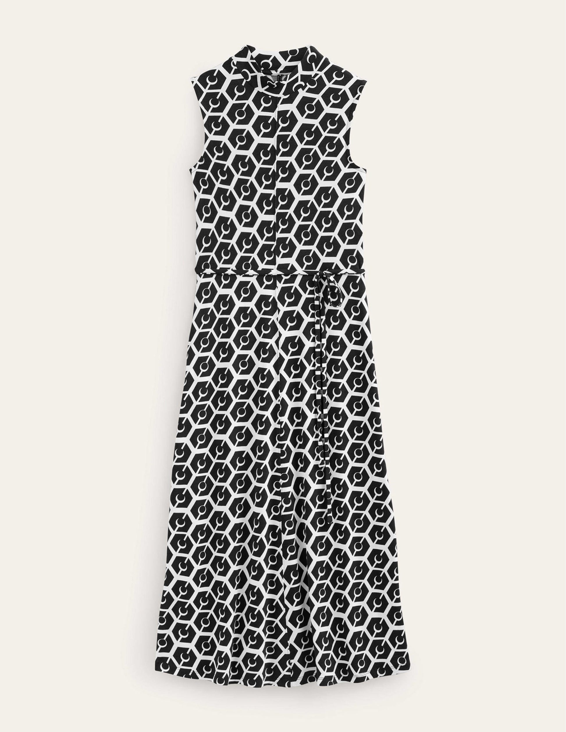 Sleeveless Jersey Midi Dress-Black, Reverie-8