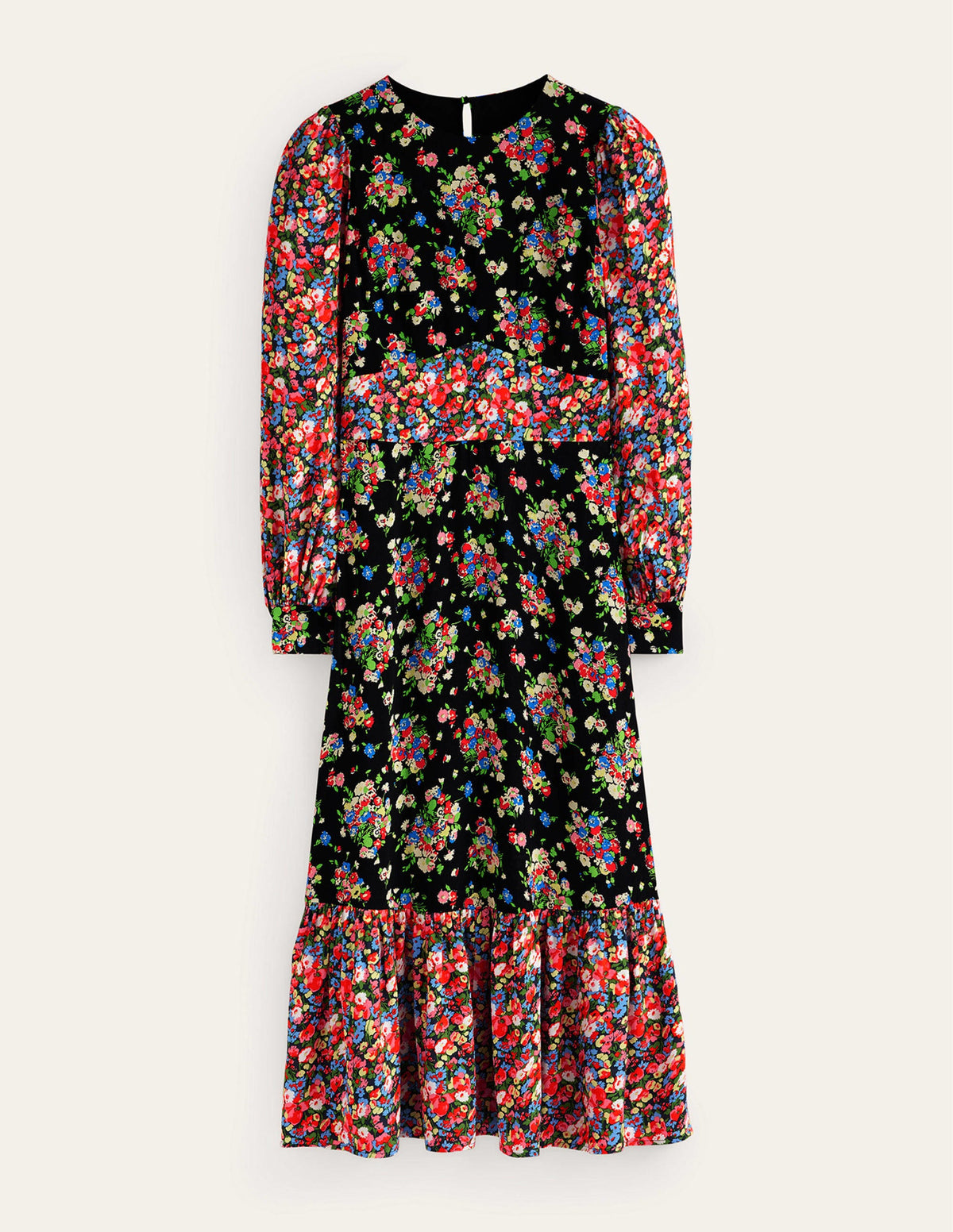 Ruby Remix Contrasting Dress-Black, Wild Cluster-5