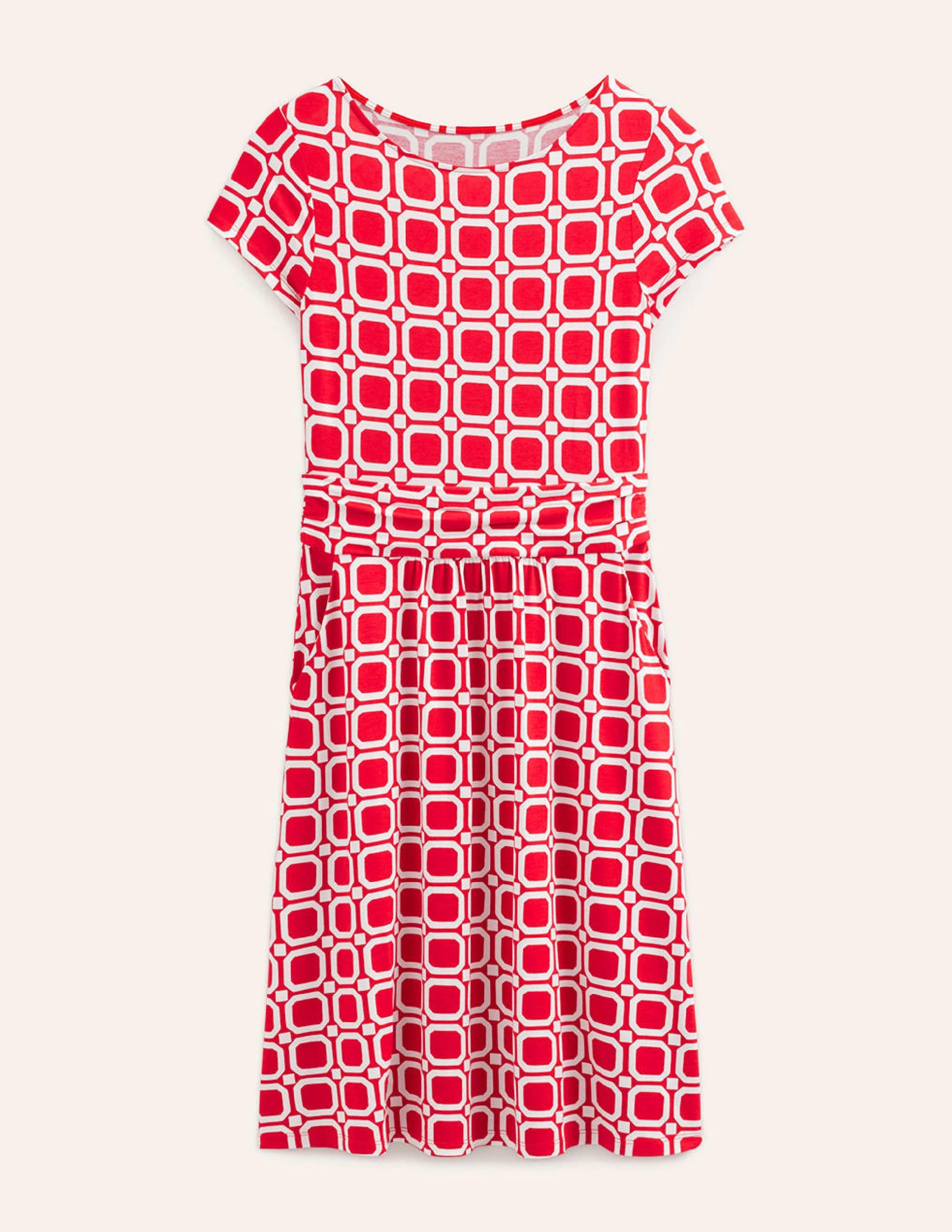 Amelie Jersey Dress-Hot Pepper, Block Cube - Image 7