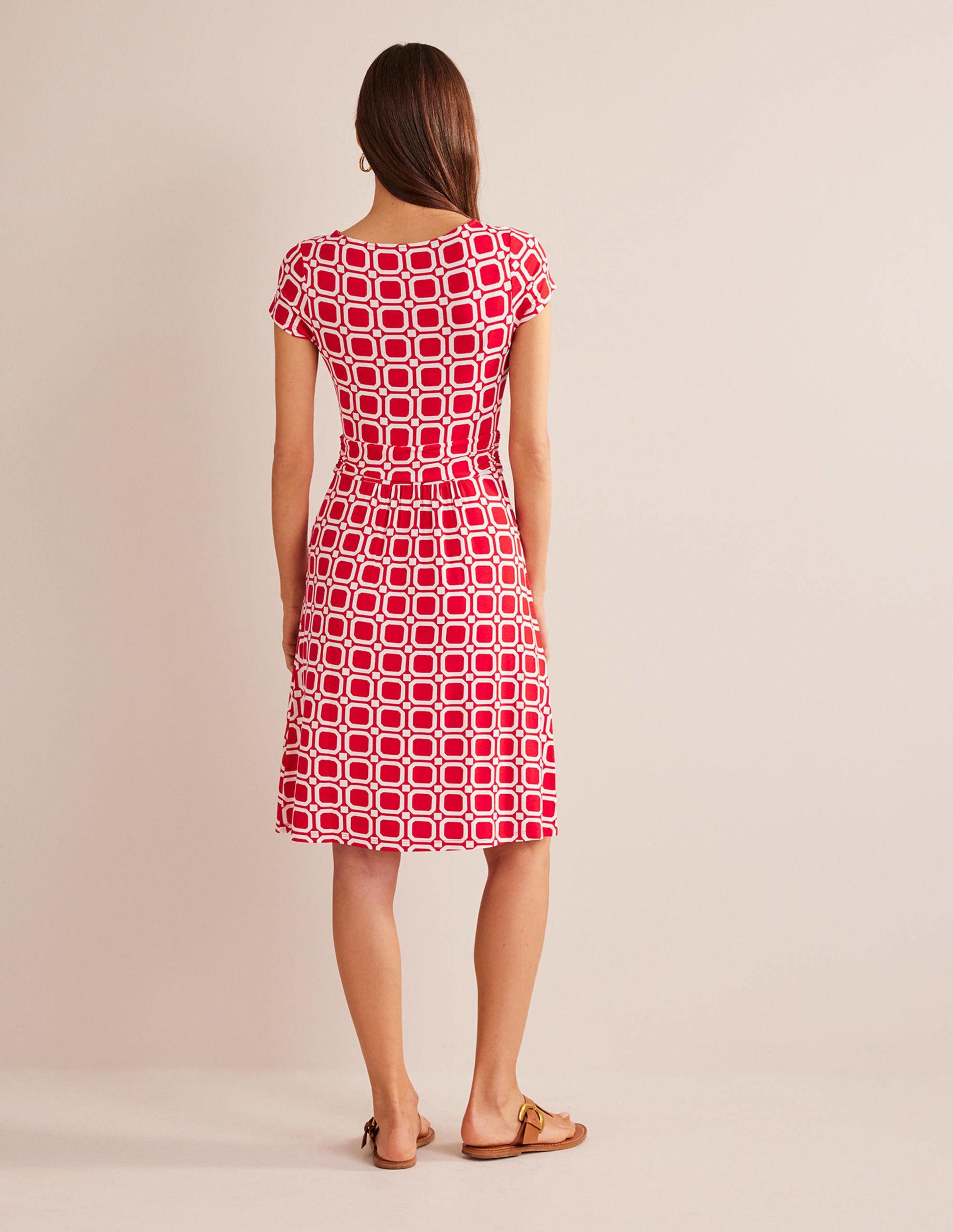 Amelie Jersey Dress-Hot Pepper, Block Cube-6