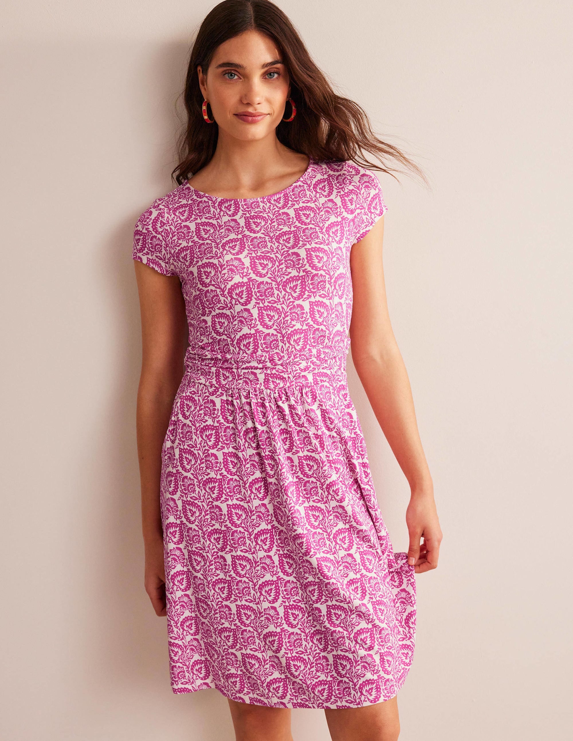 Amelie Jersey Dress-Phlox Pink, Oak Terrace - Image 1