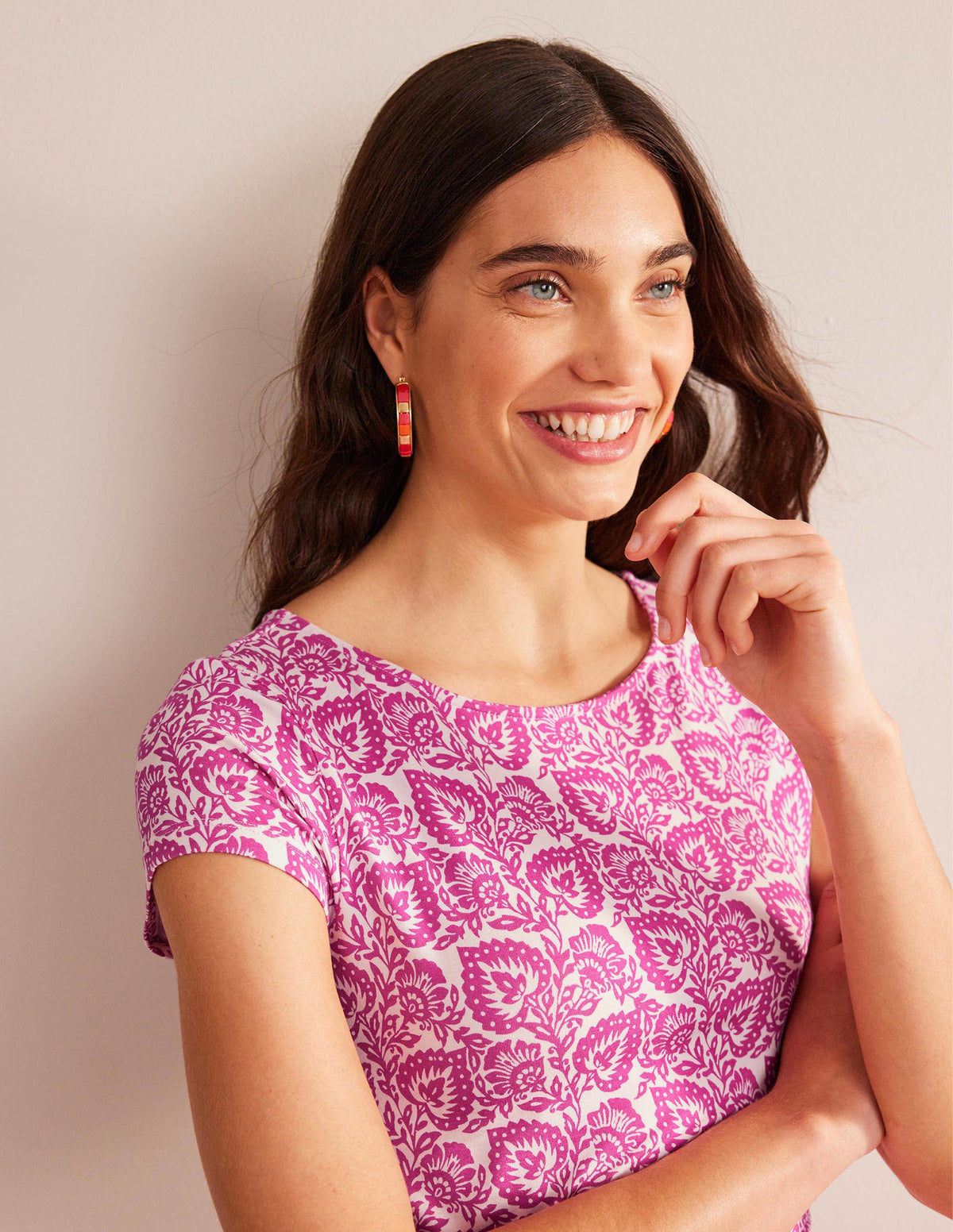 Amelie Jersey Dress-Phlox Pink, Oak Terrace - Image 2