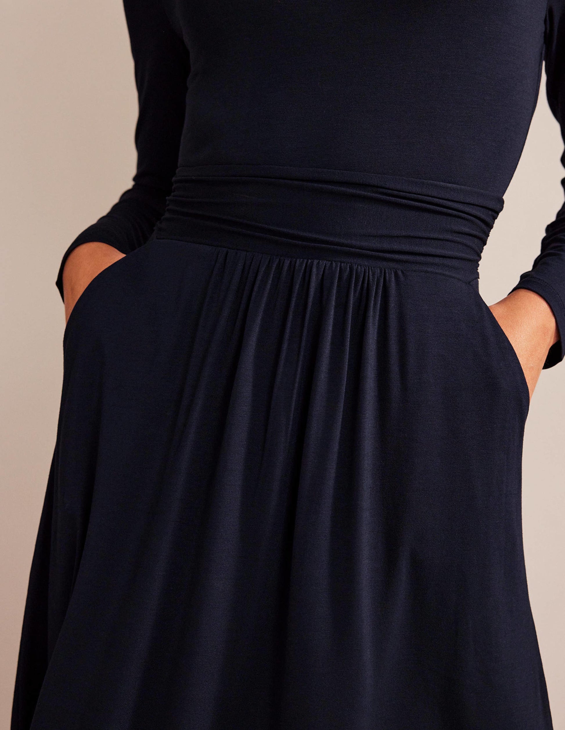 Abigail Jersey Dress-Navy-2