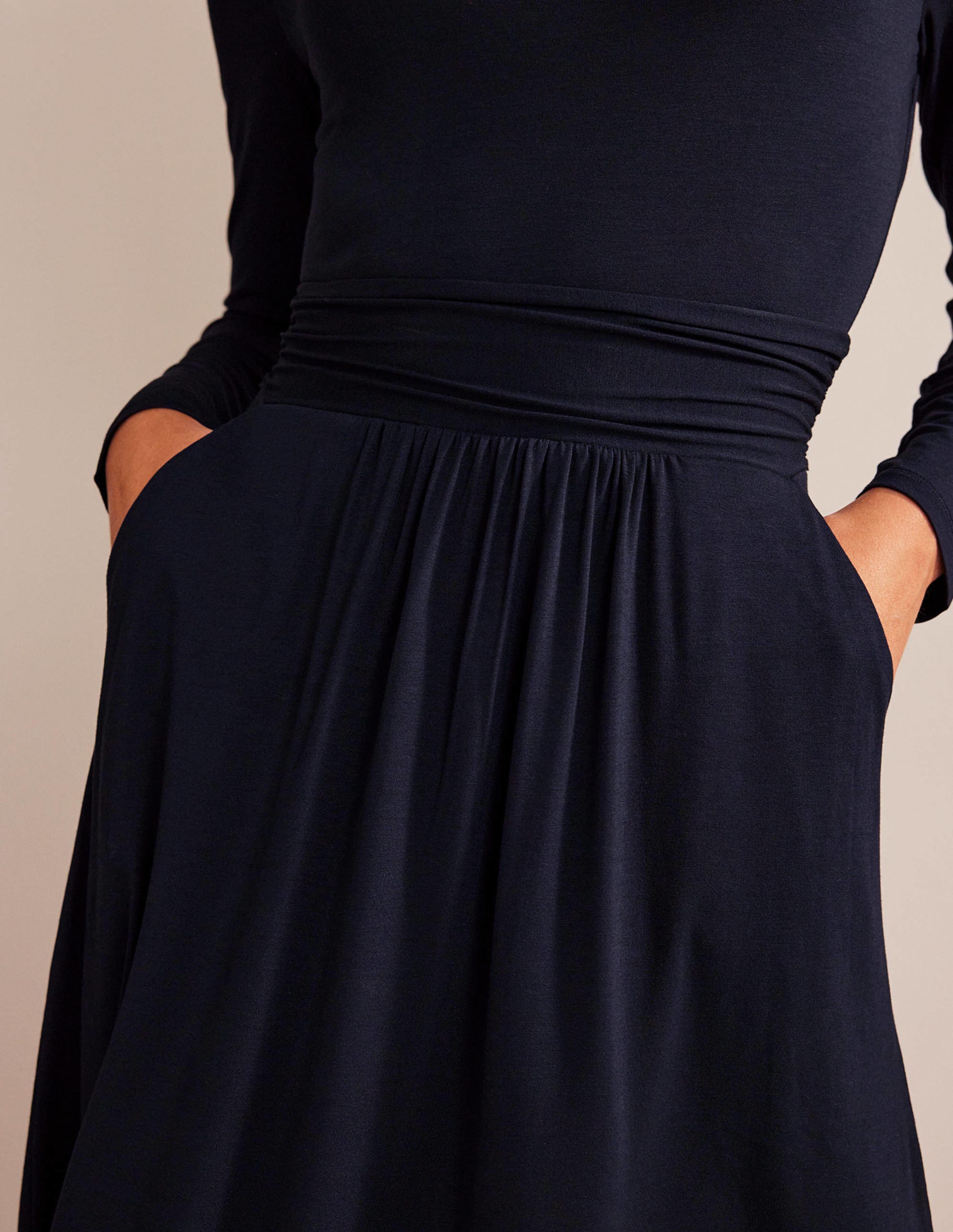 Abigail Jersey Dress-Navy - Image 2