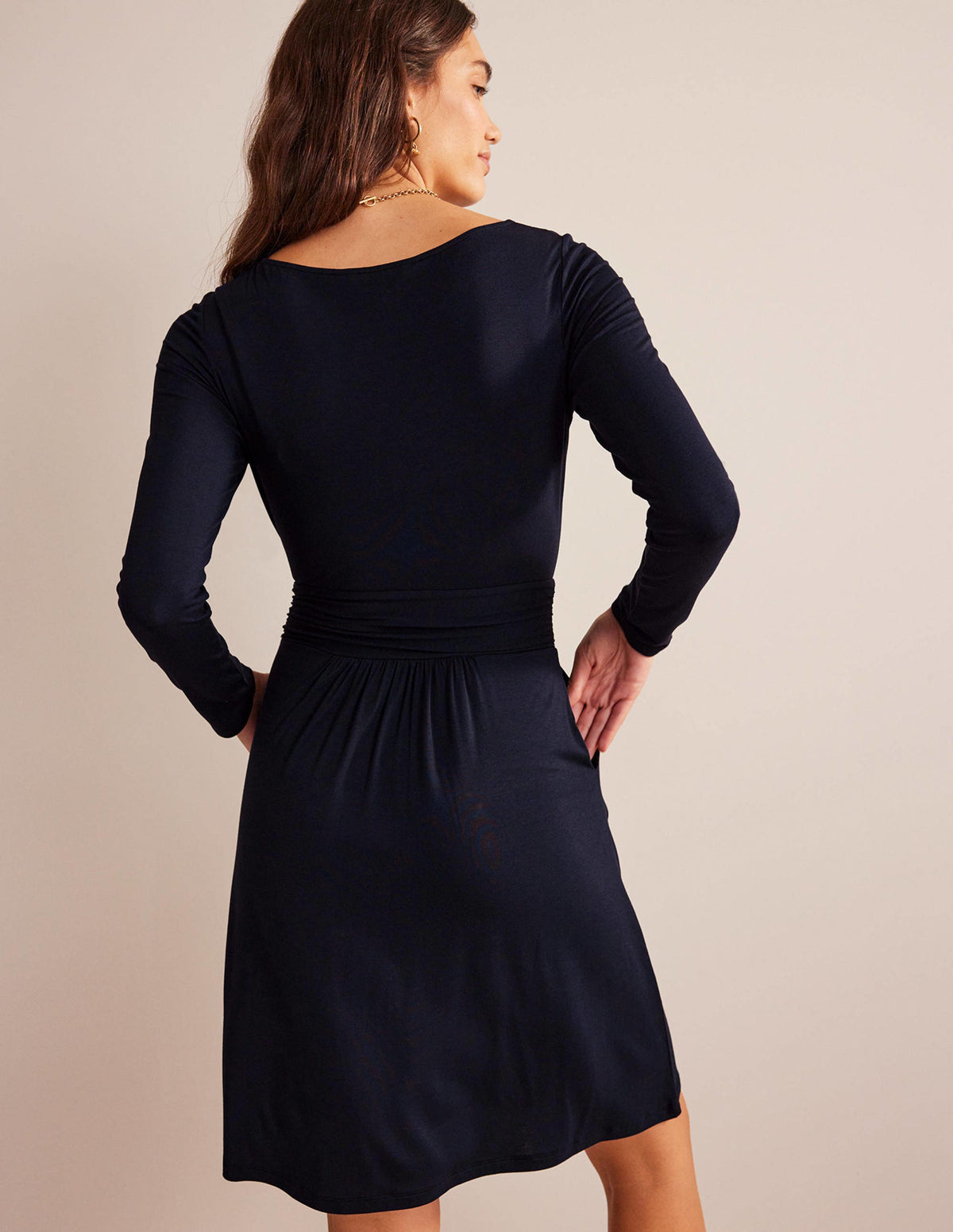 Abigail Jersey Dress-Navy - Image 3