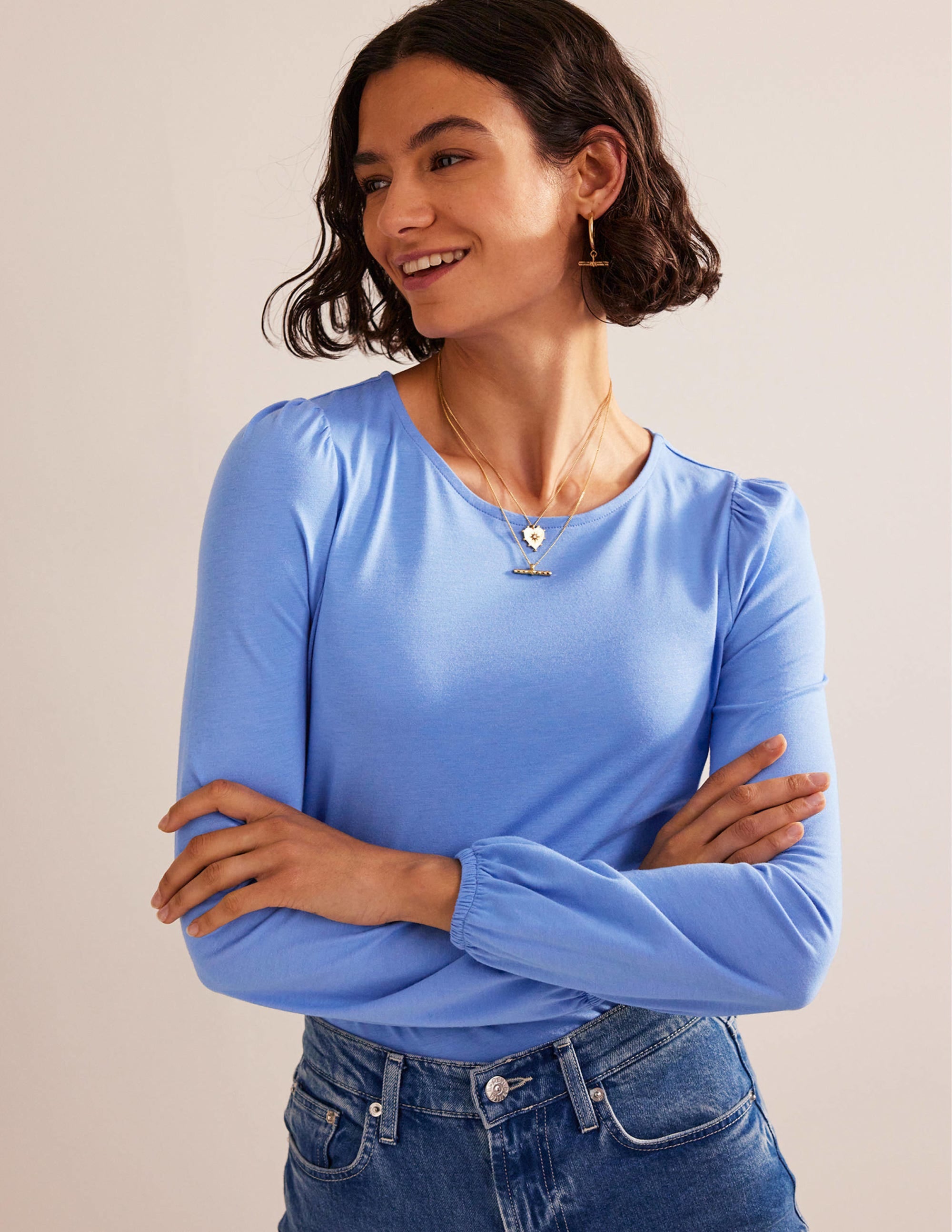 Supersoft Long Sleeve Top-Marina - Image 1
