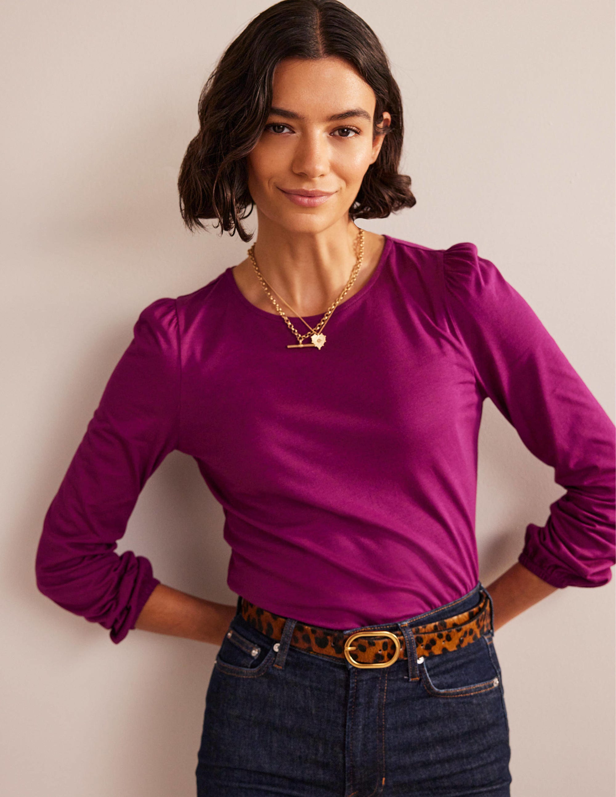 Supersoft Long Sleeve Top-Damson Berry - Image 1