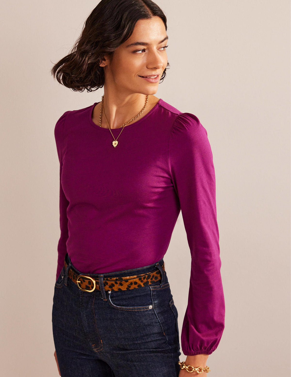 Supersoft Long Sleeve Top-Damson Berry - Image 4