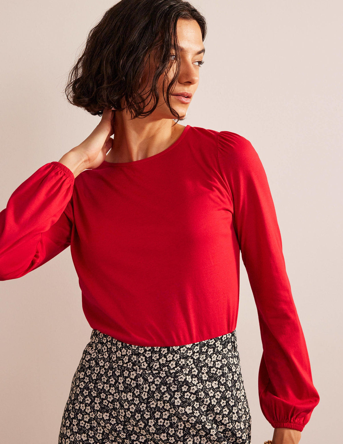 Supersoft Long Sleeve Top-Salsa - Image 1