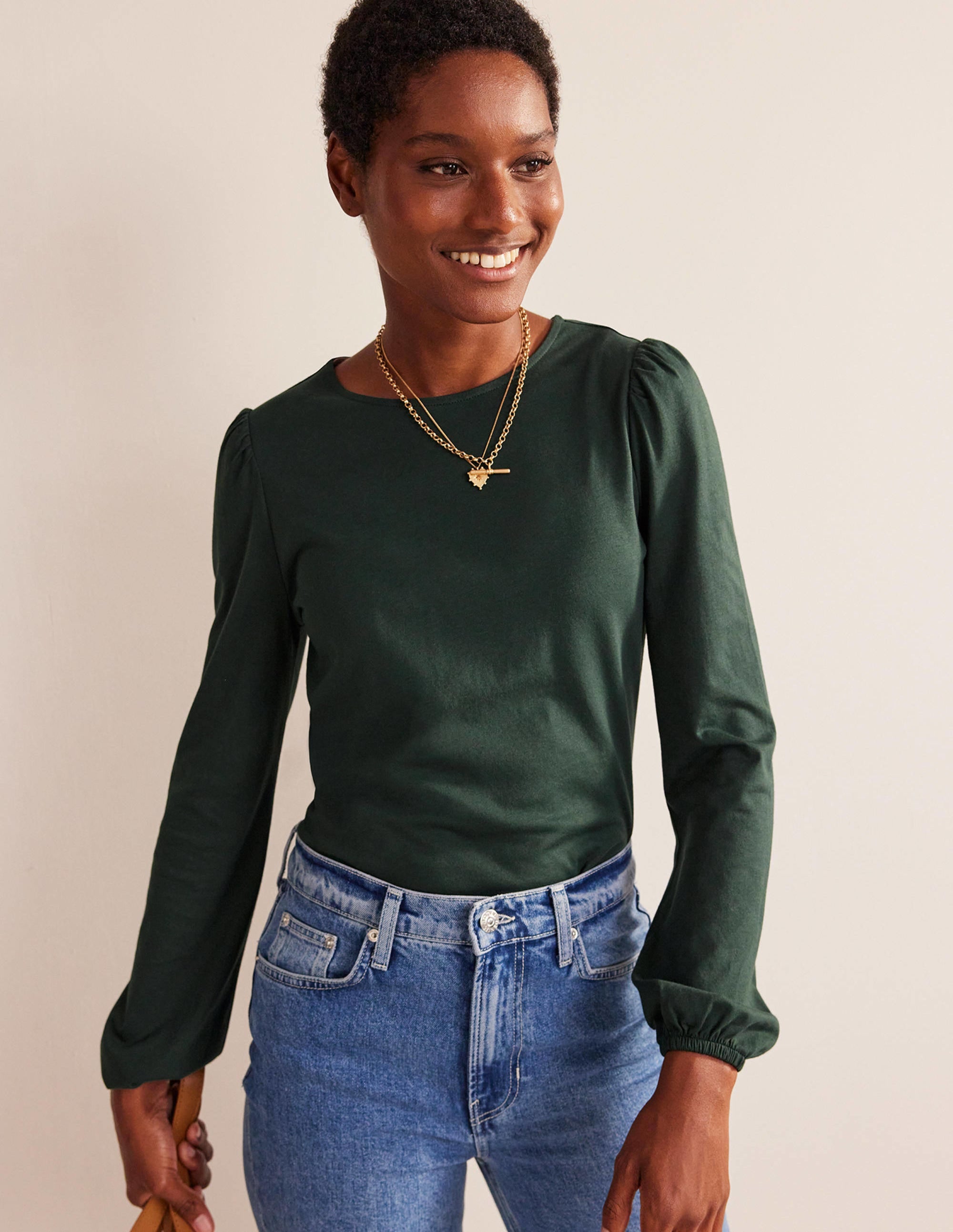 Supersoft Long Sleeve Top-Chatsworth Green - Image 1