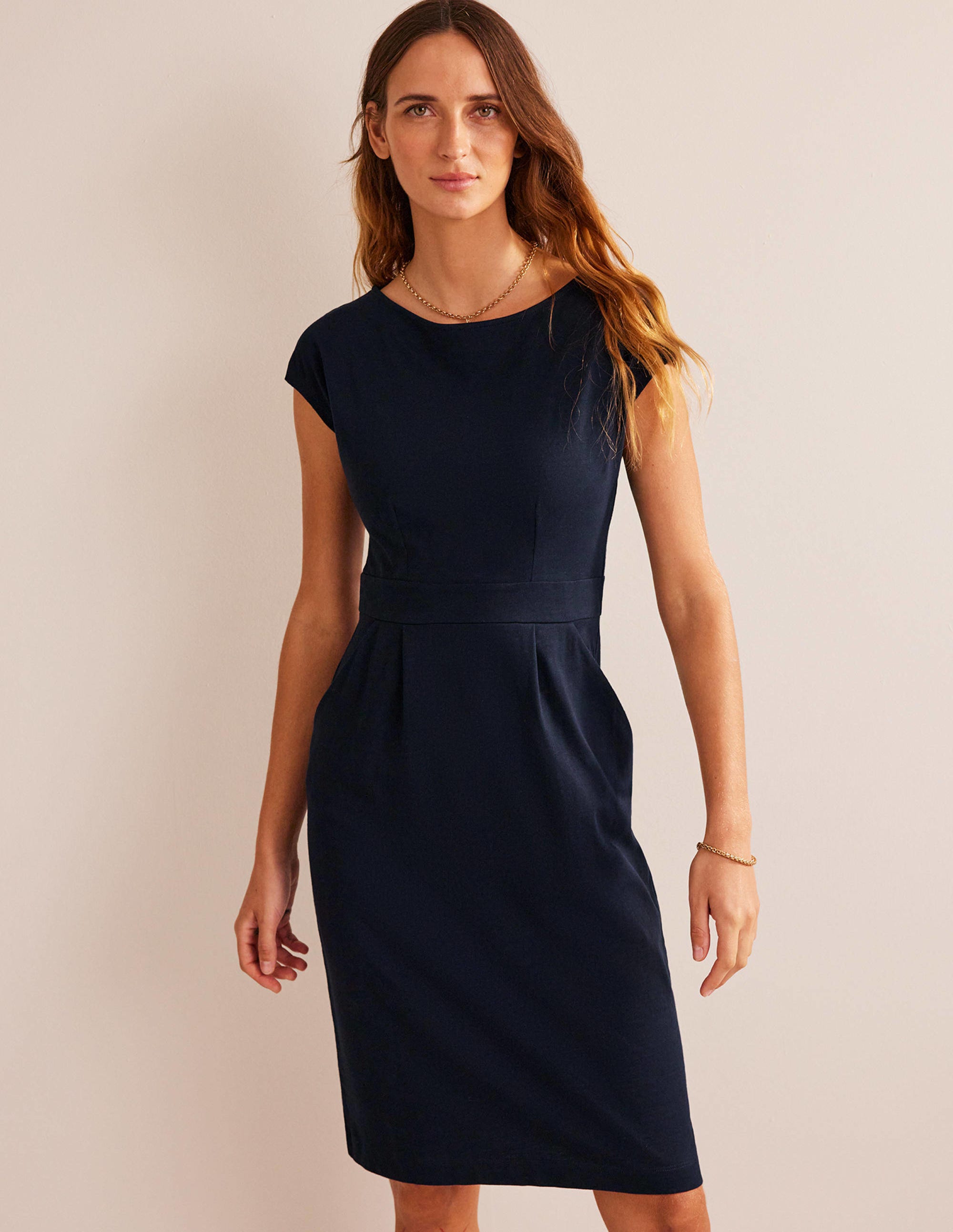 Florrie Jersey Dress-Navy - Image 1