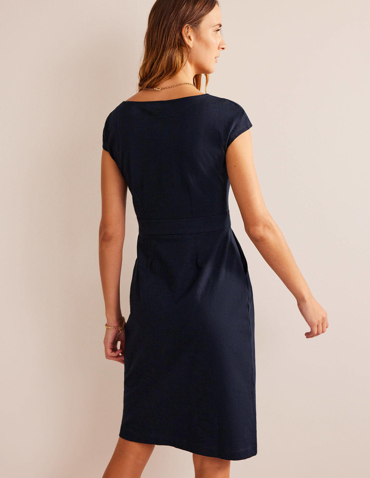 Florrie Jersey Dress-Navy - Image 3