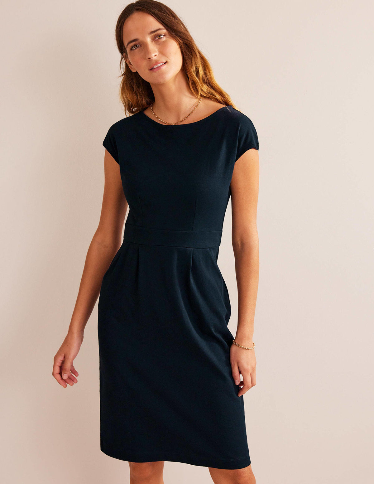 Florrie Jersey Dress-Navy - Image 4