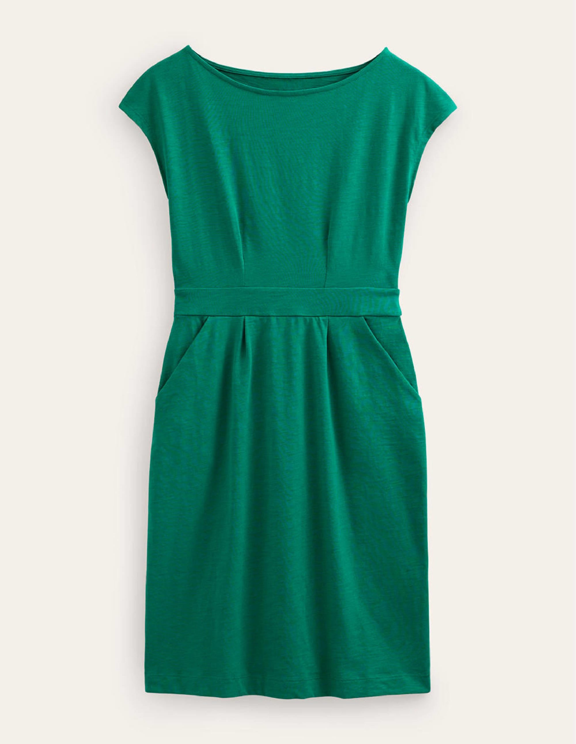 Florrie Jersey Dress-Bright Emerald - Image 5